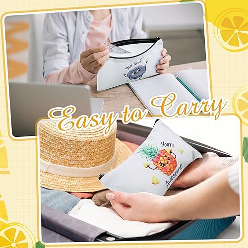 Miniatura 4 de Reginary 20 bolsas de cosméticos para mujer, espaciosas bolsas de maquillaje con cremallera, bolsa de aseo de viaje, organizador de accesorios, 7 x