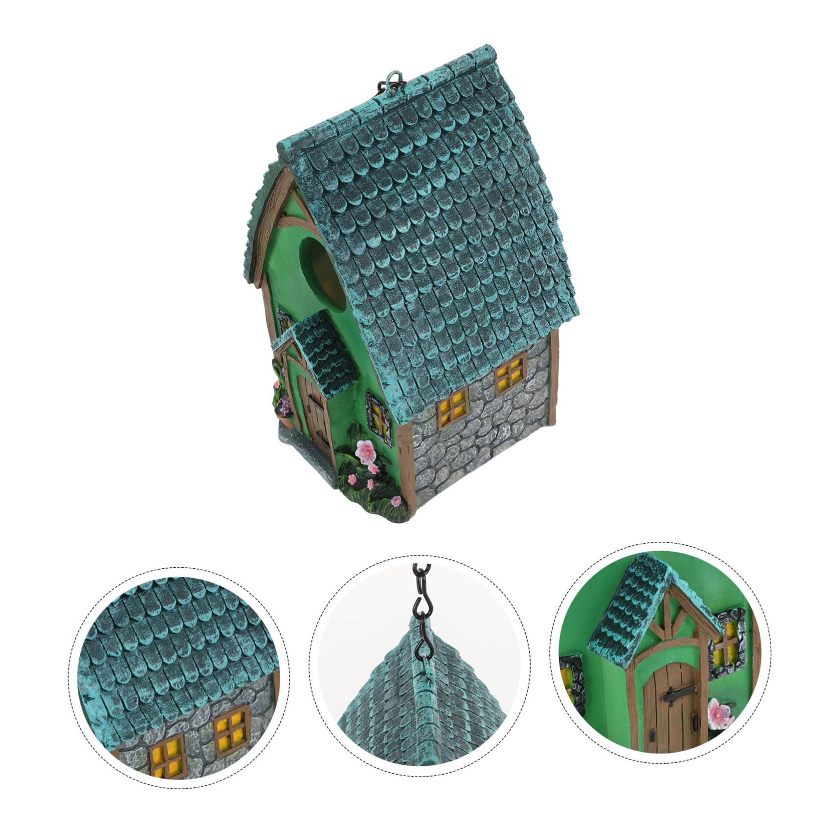 Kleiner als Kunstharz Wetterfestem Vogelnistkasten aus Gartenvogelhaus Einfach zum Aufhängen Robust Stilvoll für Balkon und Baum