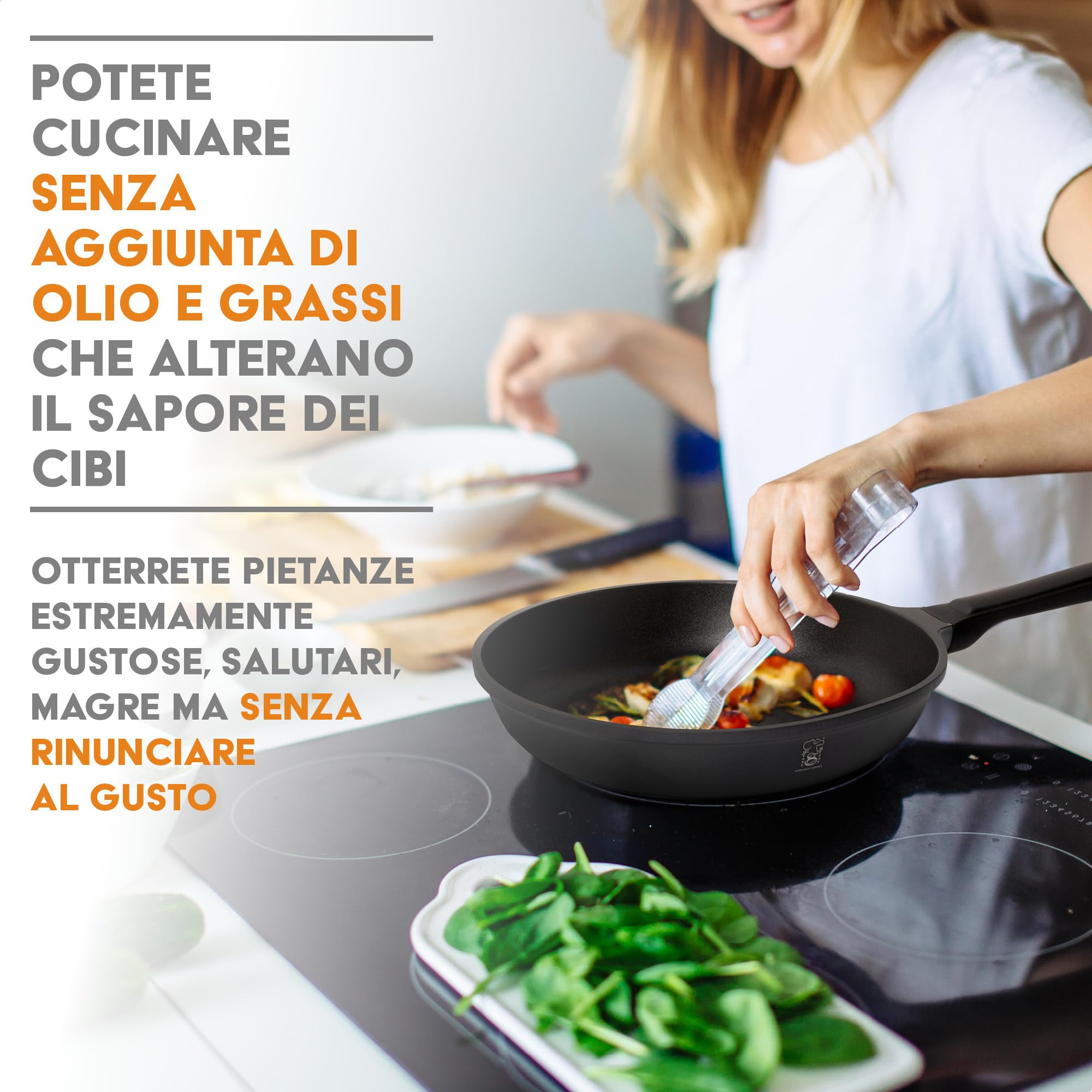 Stone&Stone Pentolino 16cm da latte/brodo a induzione totale alluminio acciaio professionale estremamente antiaderente sviluppata con tecnologia tedesca piccola pentola casseruola