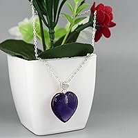 Vista 6 de Collar con colgante de corazón GemInspire para mujer, collar de gemas, colgante en forma de corazón, collar de cristal de corazón, cristal curativo