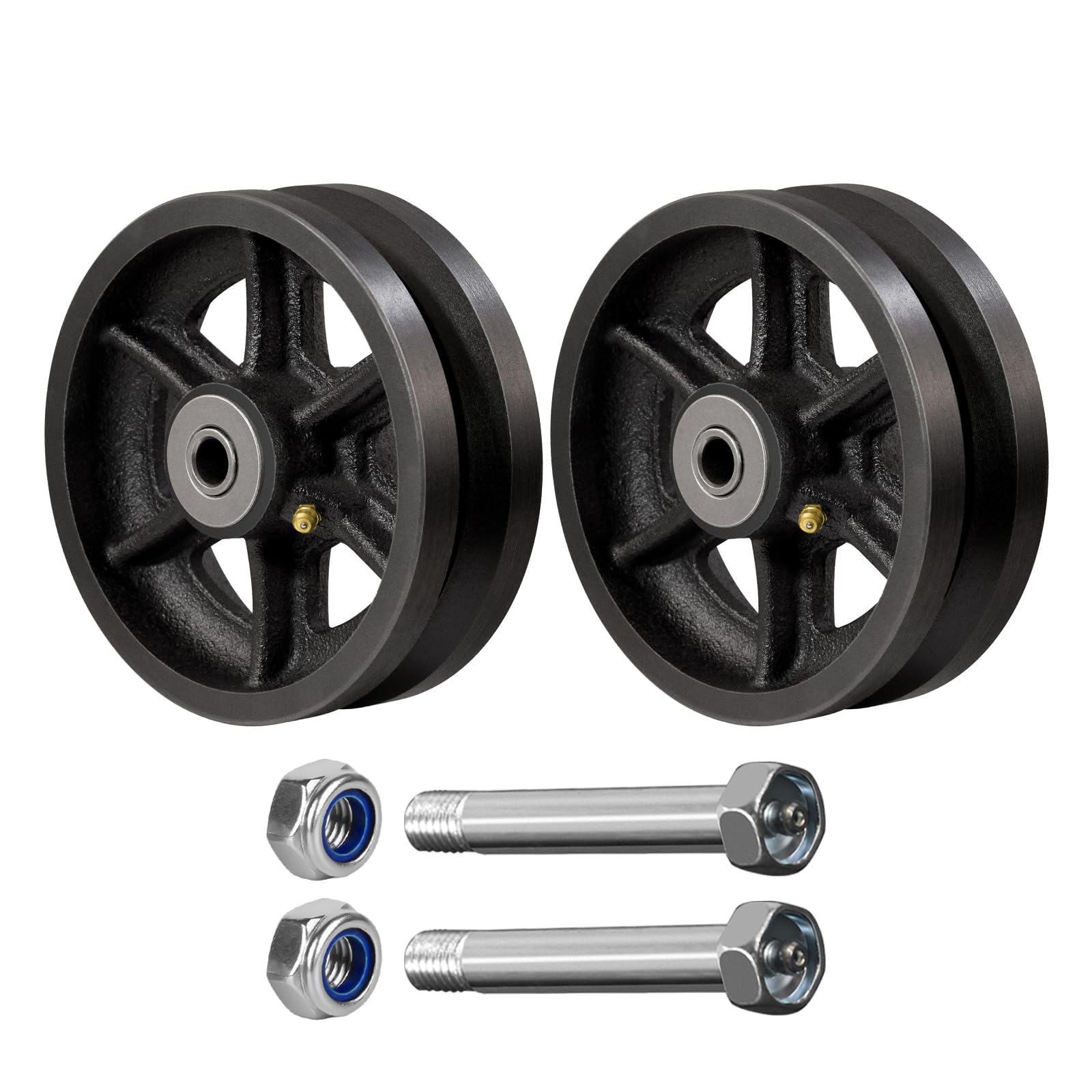 4" x 1.5" V-Groove Steel Wheel, 7/8" Wide 90° Groove Fits 1" Angle Iron Track, Heavy Duty Industrial Track Wheel with Relief Groove, High Load Capacity（2 Pack） — Amazon image 11