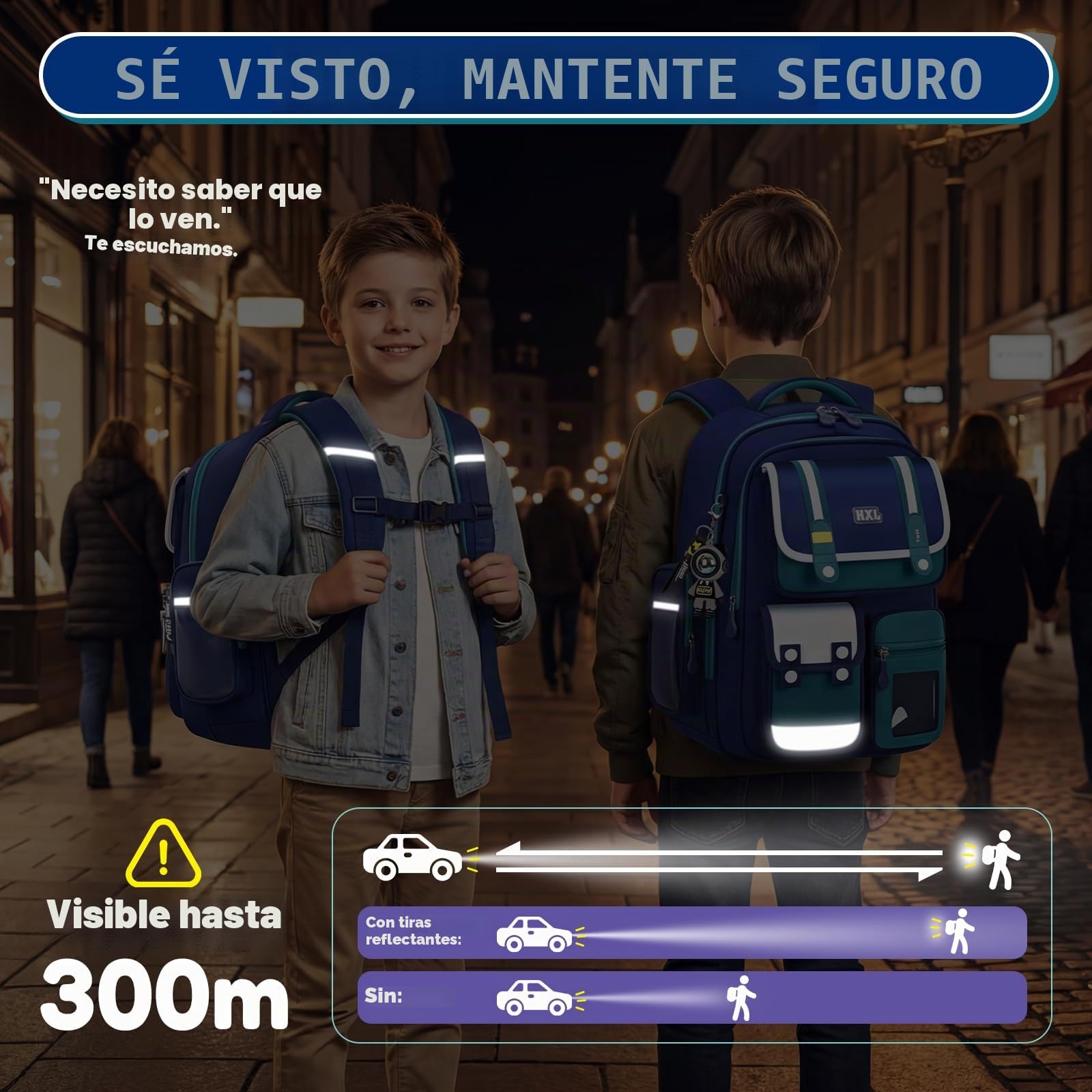 Amythe Mochila Escolar Niño Primaria, 25L Ligera Verde
