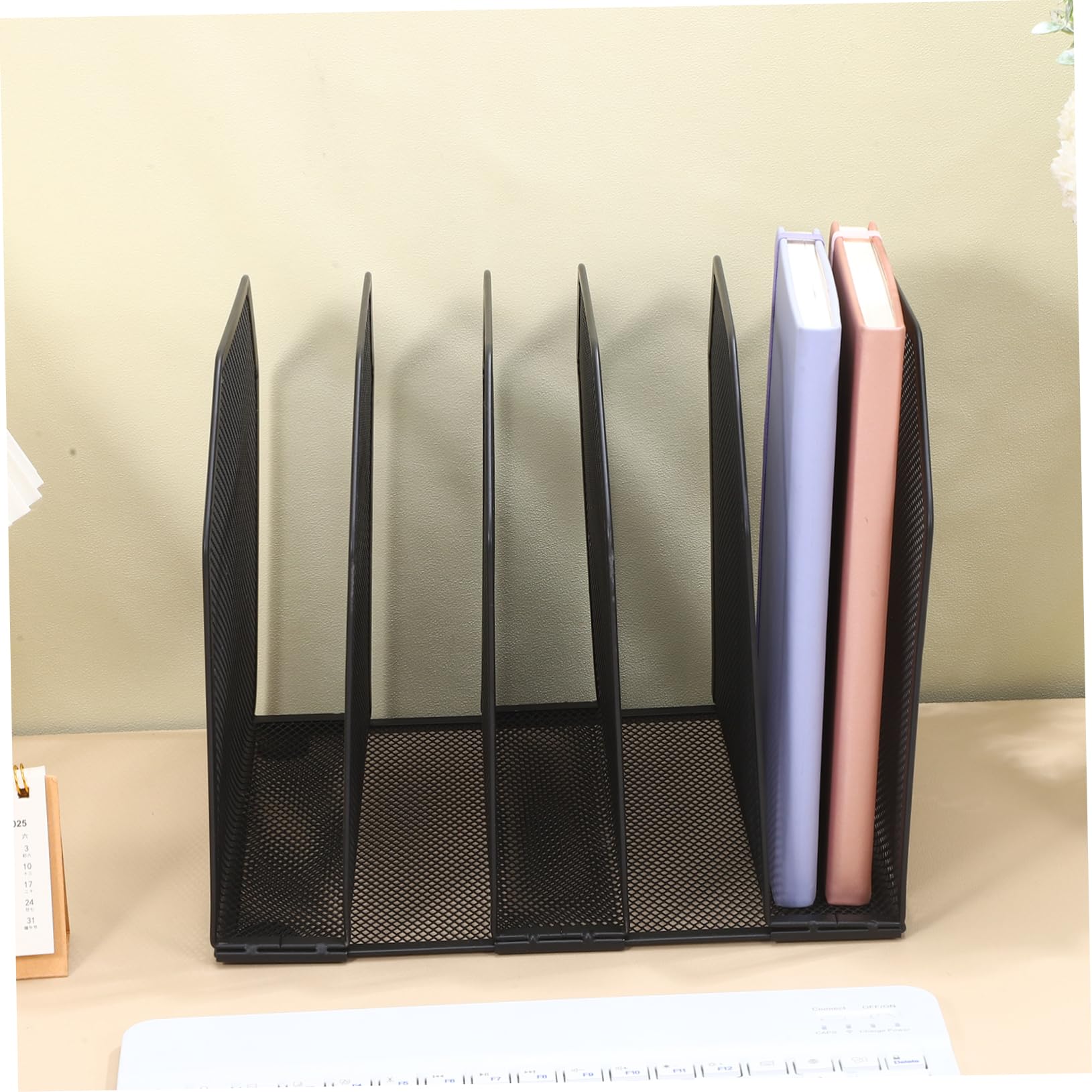 Operitacx Support de Fichiers Maille Amovible à Sections Trieur de Courrier Vertical pour Bureau Maison et Salle de Classe