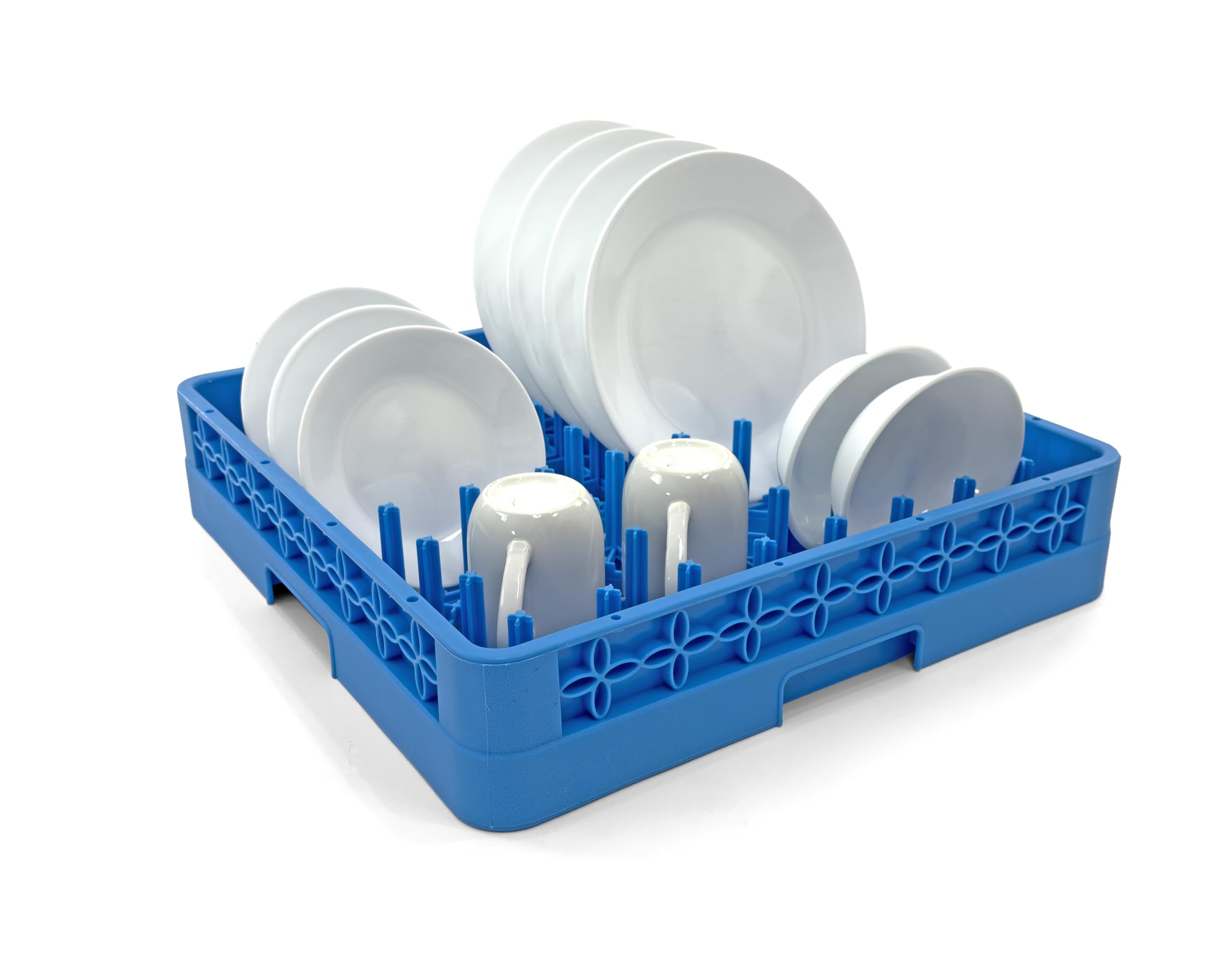 Peg Plate Rack for Commercial Dishwasher | Full Size Tray Rack | Polypropylene | Blue