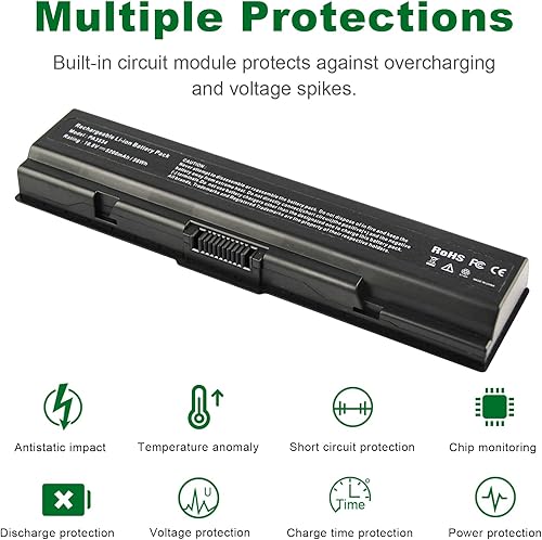 Miniatura 3 de futurebatt batería para portátil 5200mAh para PA3534U-1BRS Toshiba SATELLITE A200A205A210A215A300A300D A305A305D L200A215-S4697A505-S6012A505-S6016