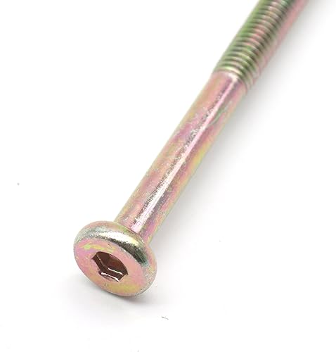 Miniatura 3 de binifiMux Paquete de 10 tornillos hexagonales M6 x 3.543 in con cabeza Allen para muebles, cuna, cama de bebé, tuercas de barril, para literas,