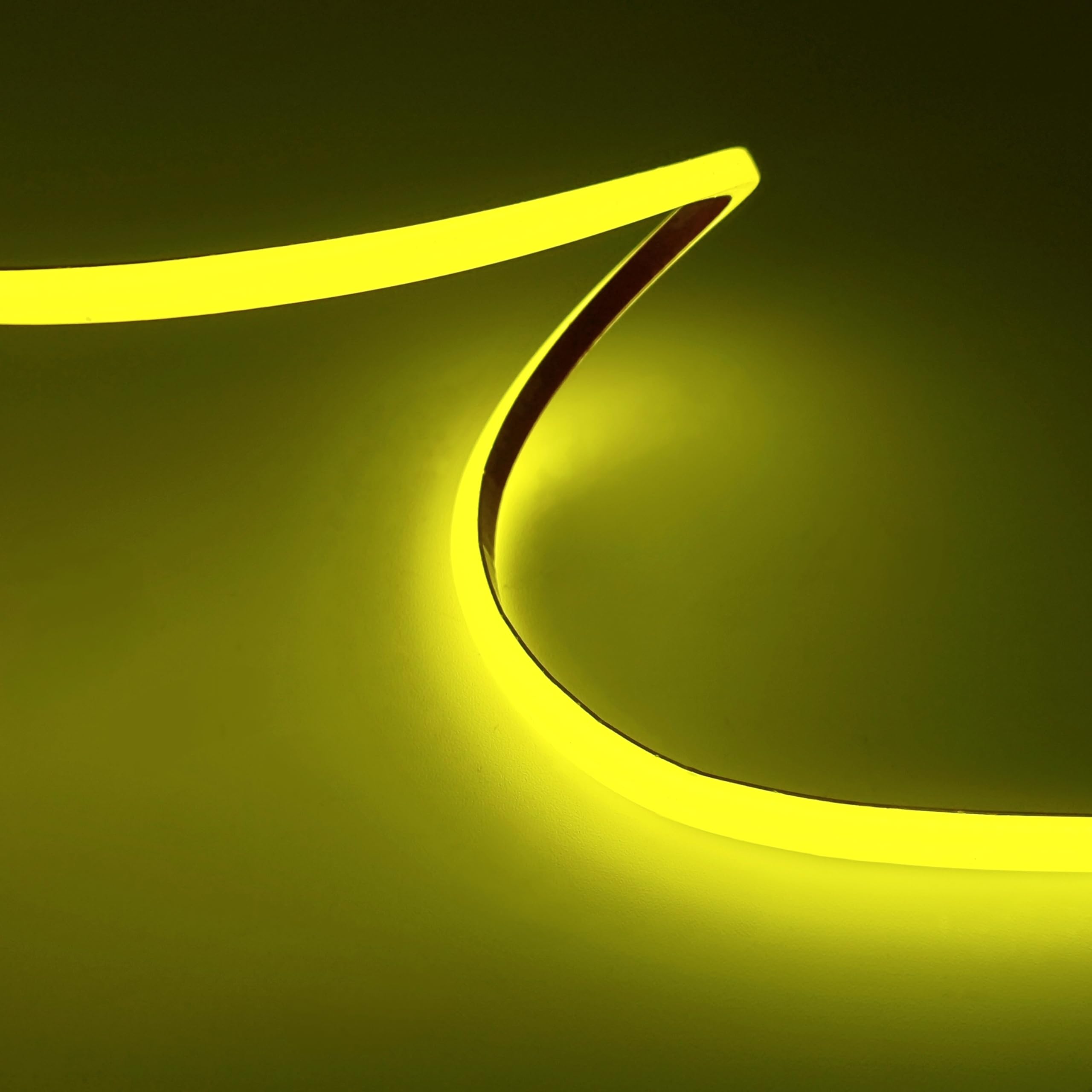 LED NEON Strip Light 3D Mini IP54 LEMON YELLOW | Ultra Slim Flexible Decorative Lighting for Interiors and Architectural Design