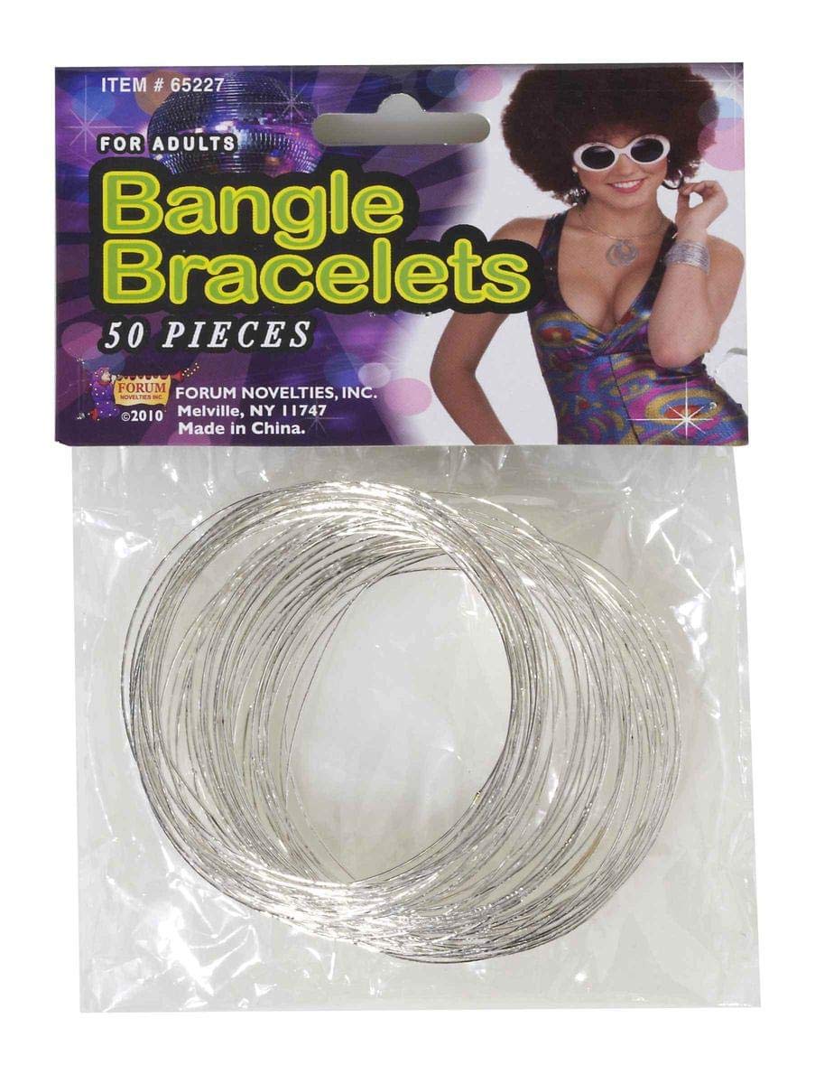 Forum Novelties Silver Bangle Bracelets