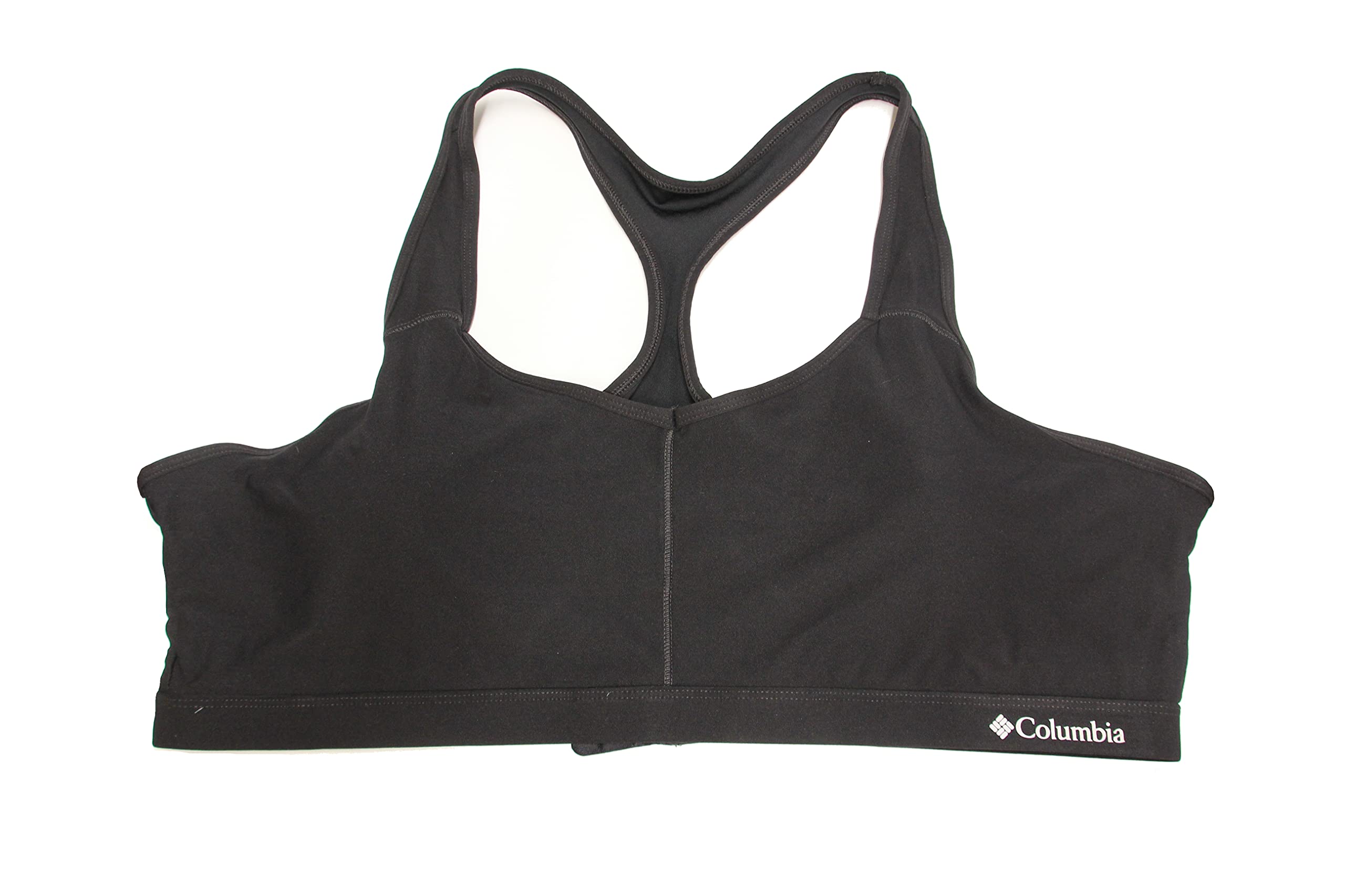 Columbia Women's High Support Tech Omni-Free Zero Racer-Back Bra, Black, Women's XX-Large: 40D