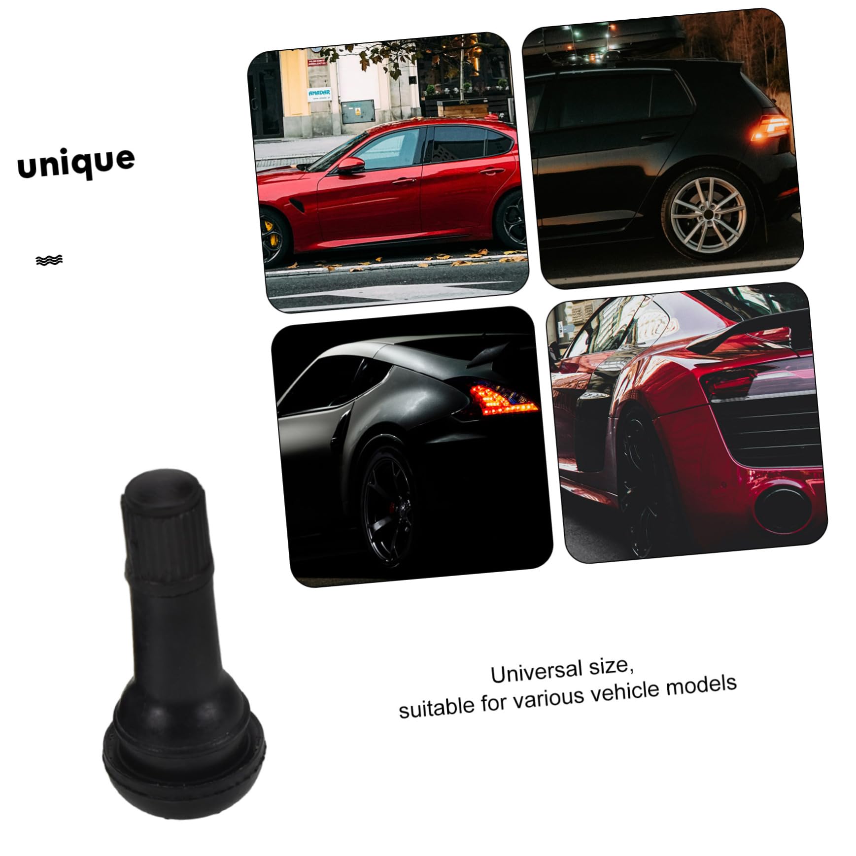 Cabilock Steli Valvola Pneumatico Tr414 in Gomma Nero 100 Pezzi | Lega di Zinco, Tenuta Elevata e Resistenza Ambientale, per Veicoli, Accessori di Ricambio Automotive