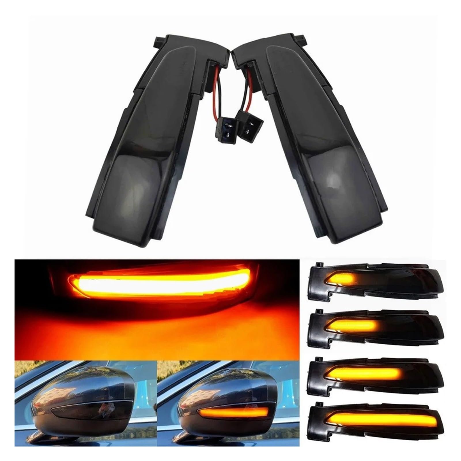 Coche Luces Intermitentes Laterales para Citroen DS5 para C4 para Grand para Picasso 2011-2017 Un Par Luces LED Señal Giro Dinámicas Indicador Intermitente Espejo Retrovisor Automóvil
