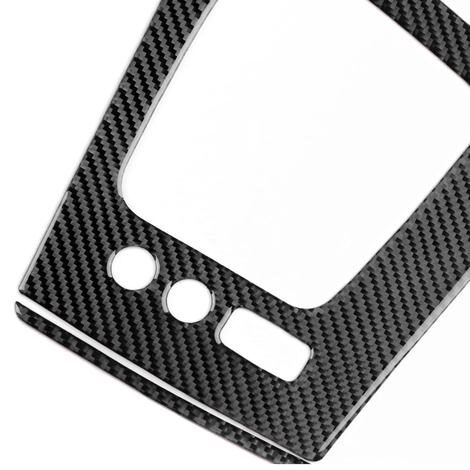 KUNGKIC Per Alfa Romeo 159 2005 – 2023 in fibra di carbonio auto centro, decorazione pannello leva del cambio telaio adesivo accessorio regalo, cambio manuale (nero)