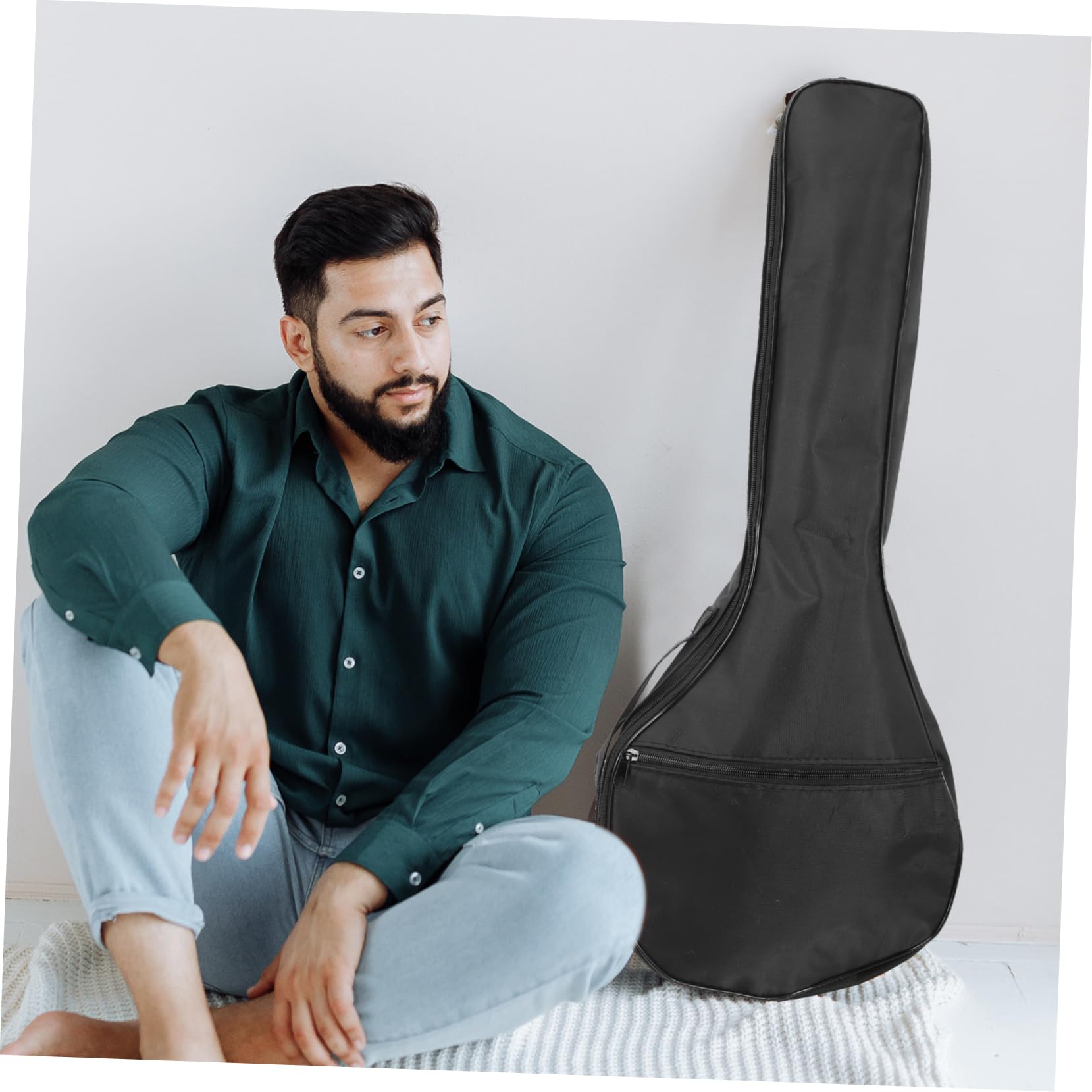 GOOHOCHY Chic Mandolin Storage Case Portable Bag with Straps Mandolin Case for Acoustic Electric Guitars