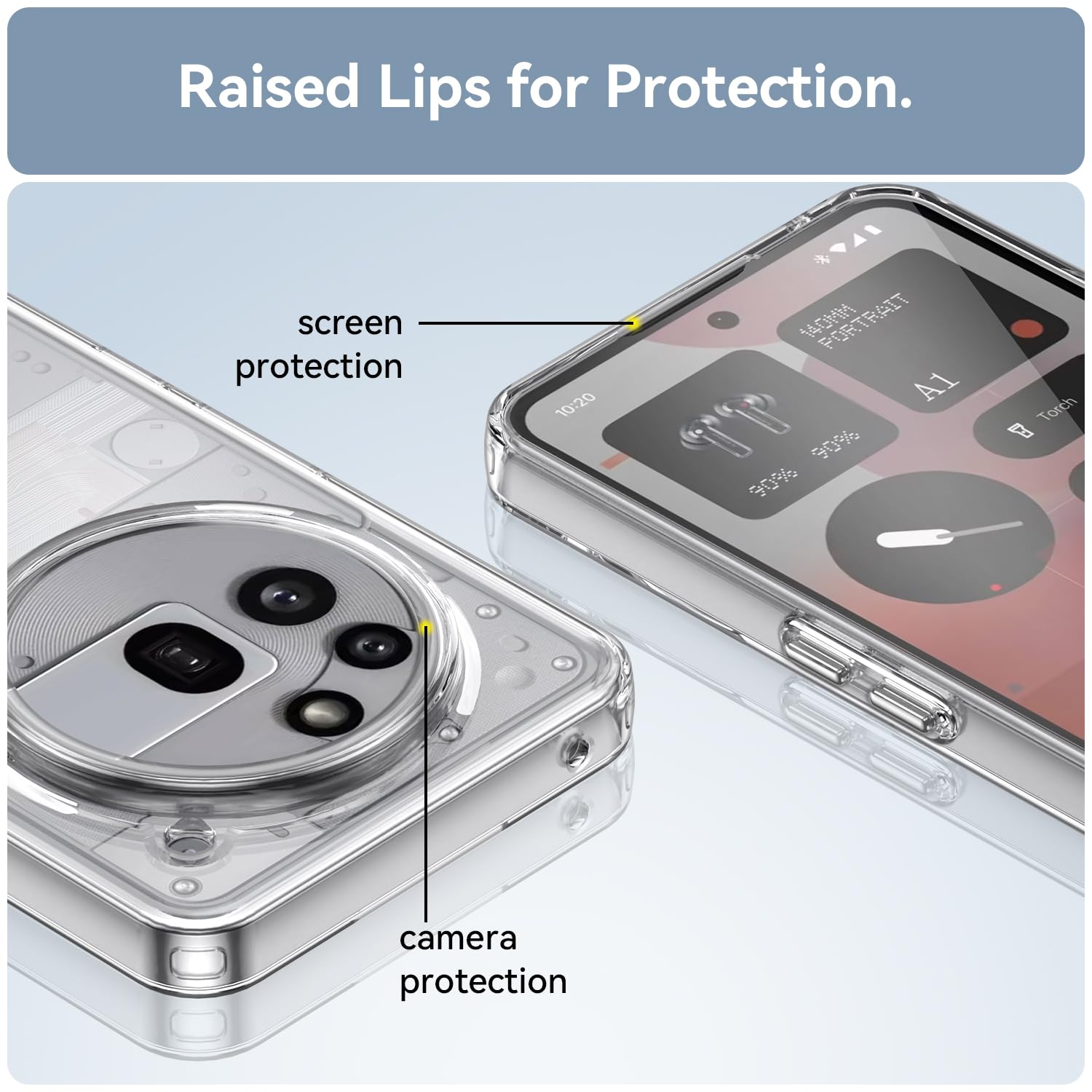 Klare Hülle Für Nothing Phone 3A Pro – Ultra-dünn, Transparent, TPU + PC, Stoßfest, Mit Kameraschutz