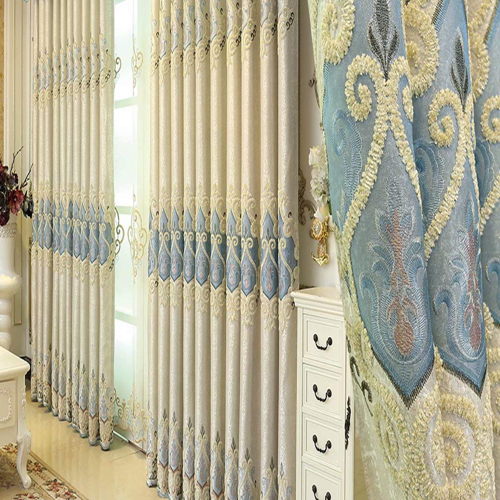 高級感　カーテン　上品　ヨーロッパ風　おしゃれ　遮光カーテン 楽天市場】カーテン レース 遮光 2枚入り 刺繍レースカーテン ドレープ