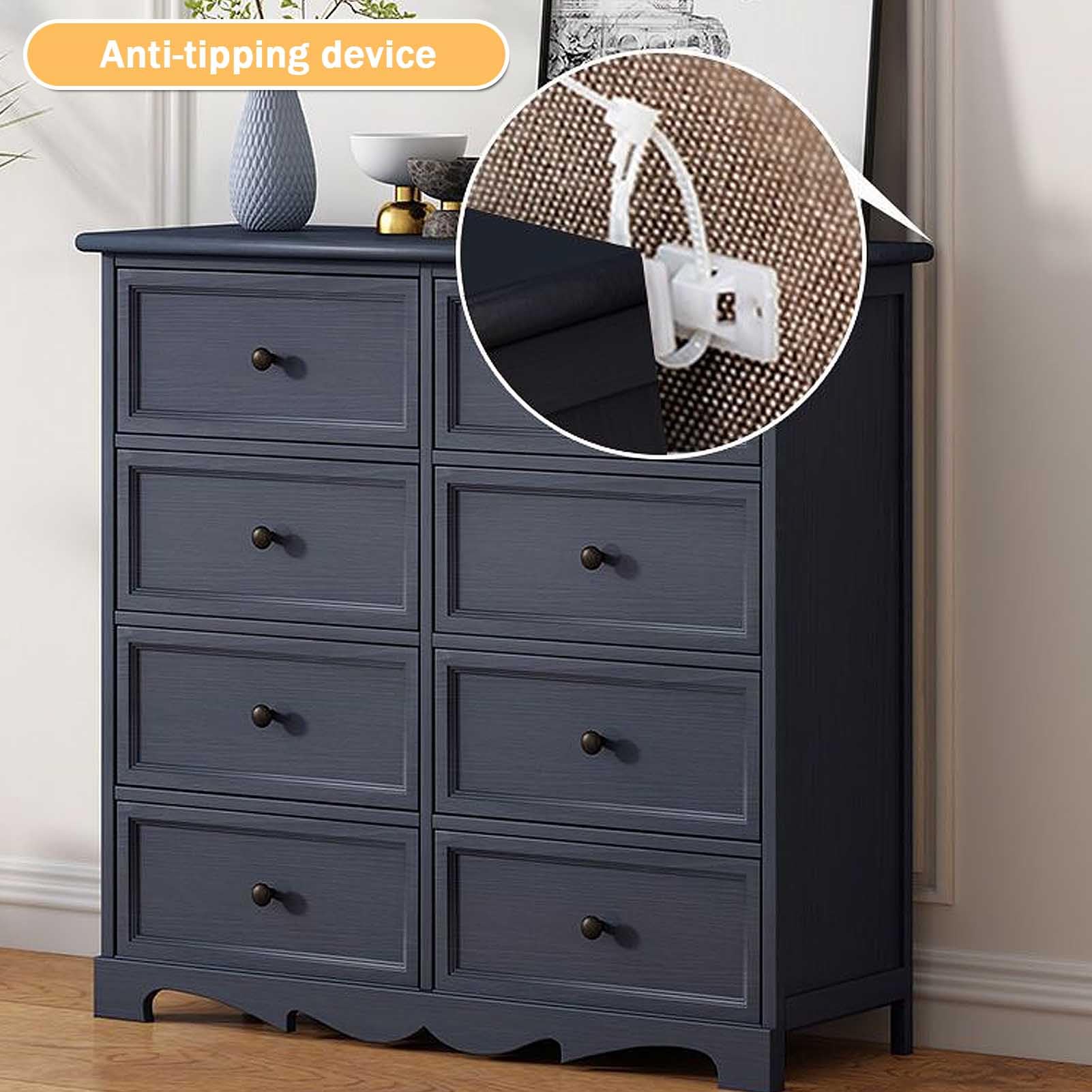 YITAHOME cassettiera camera letto in tessuto a 6 Pelle PU cassetti, cassettiera con ampio spazio interno facile da installare, ideale per camera da letto, soggiorno, camera da bimbo, corridoio, nero