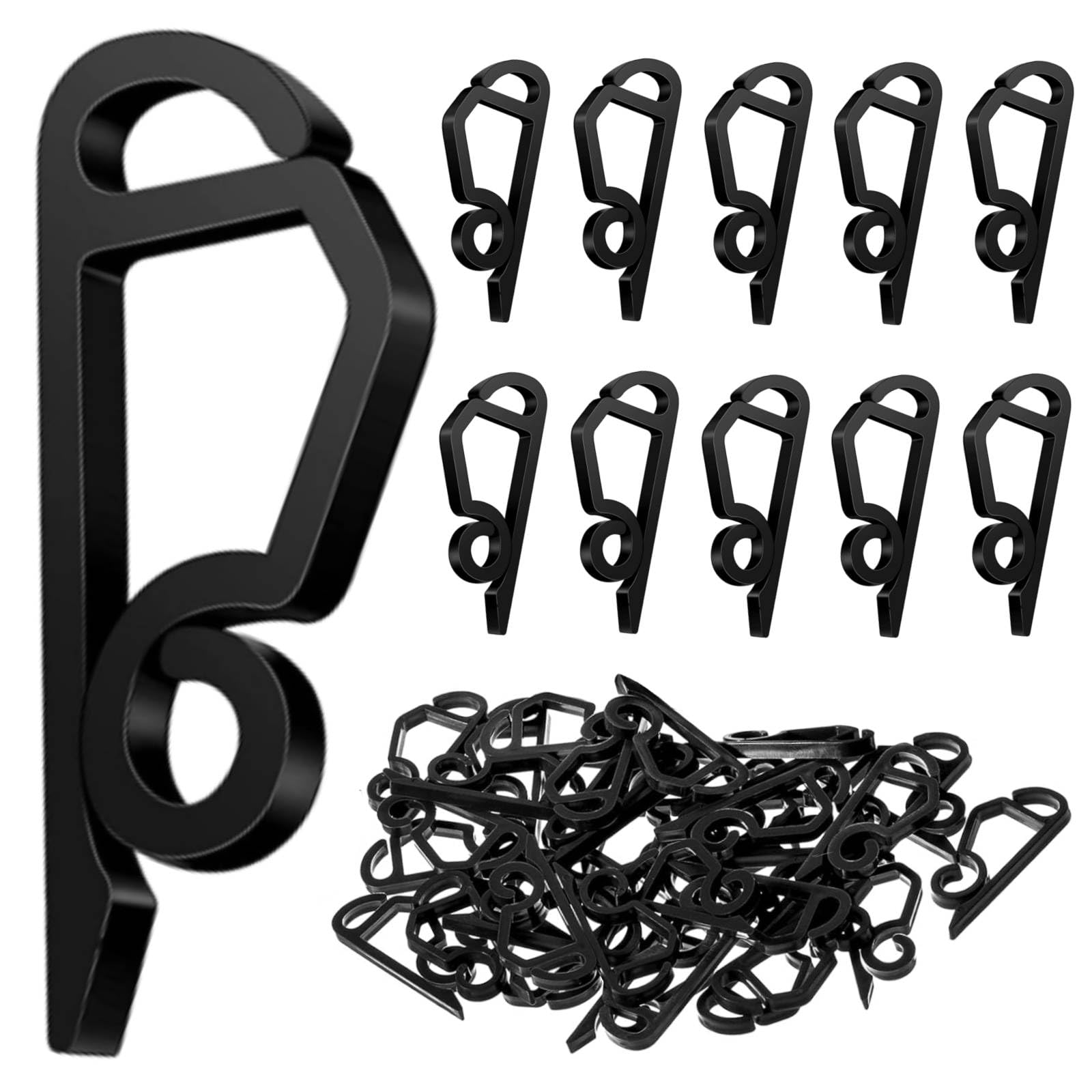 JALEVID Christmas Light Clips Outdoor Gutter Hooks, 120 PCS Gutter Clips for Hanging Outdoor Lights, Holiday Gutter Hanger Hook Plastic Weatherproof for Halloween Christmas Decor String Light