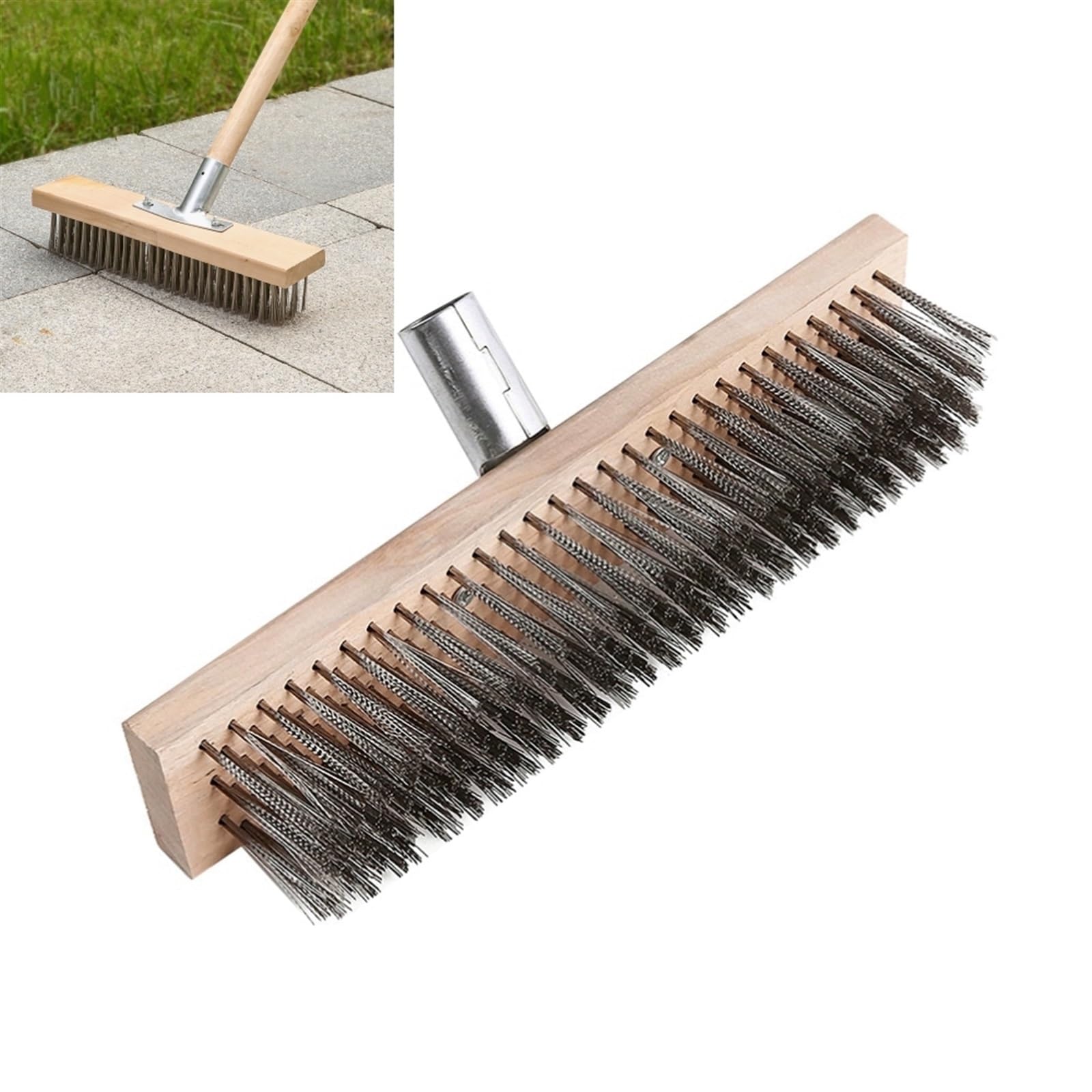 1 pz 20/30/45 cm spazzola metallica for pavimenti for uso domestico, for interni ed esterni, for la pulizia del giardino Scopa Per Esterni(50CMX7CMX4.5CM)