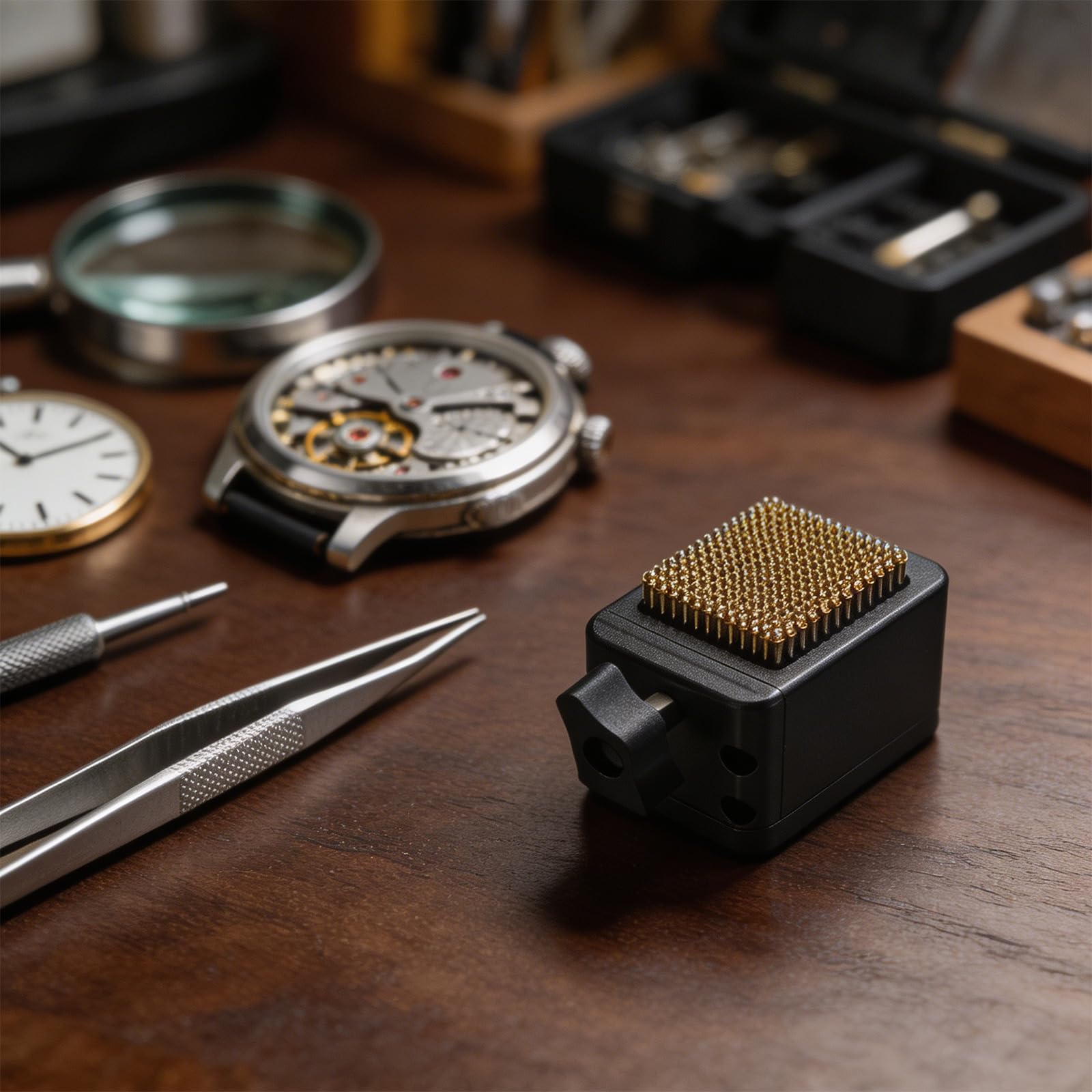 Accesorio de reparación de Soporte de Movimiento de Reloj Compacto para Estabilidad Durante Las tareas de Mantenimiento de Relojes Abrazadera Profesional