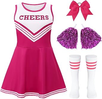 Cheerleader Costume for Women 4Pcs Cheerleader Outfit