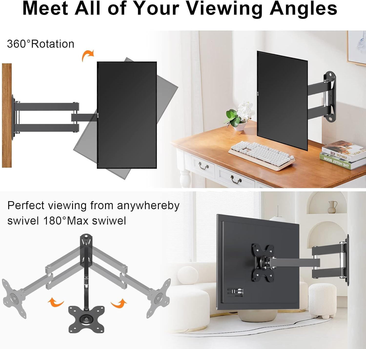 XINLEI (MA1330-2) - Soporte de pared para televisores LED, LCD y plasma de 13 a 32 pulgadas, VESA máximo 100 x 100 mm, 2 paquetes