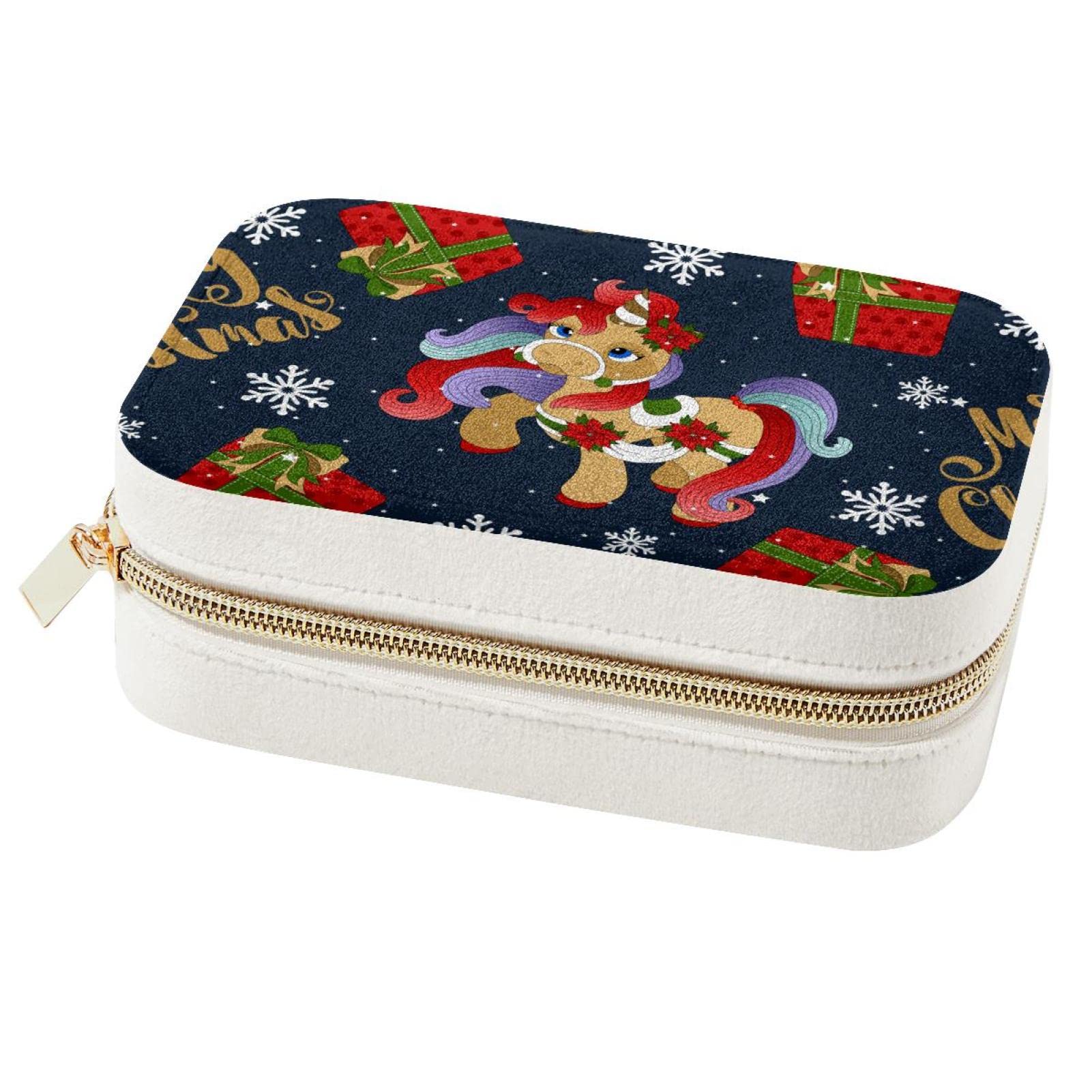 Boîte à bijoux licorne portable pour ranger vos bagues en vacances