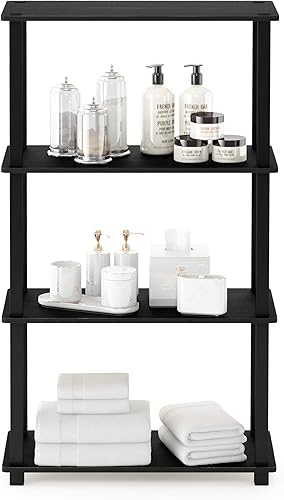 Vista 193 de Furinno Turn-N-Tube - Estantería multiuso de 5 niveles, estantería para exhibición, almacenamiento o libros, con tubos redondos, color cereza claro