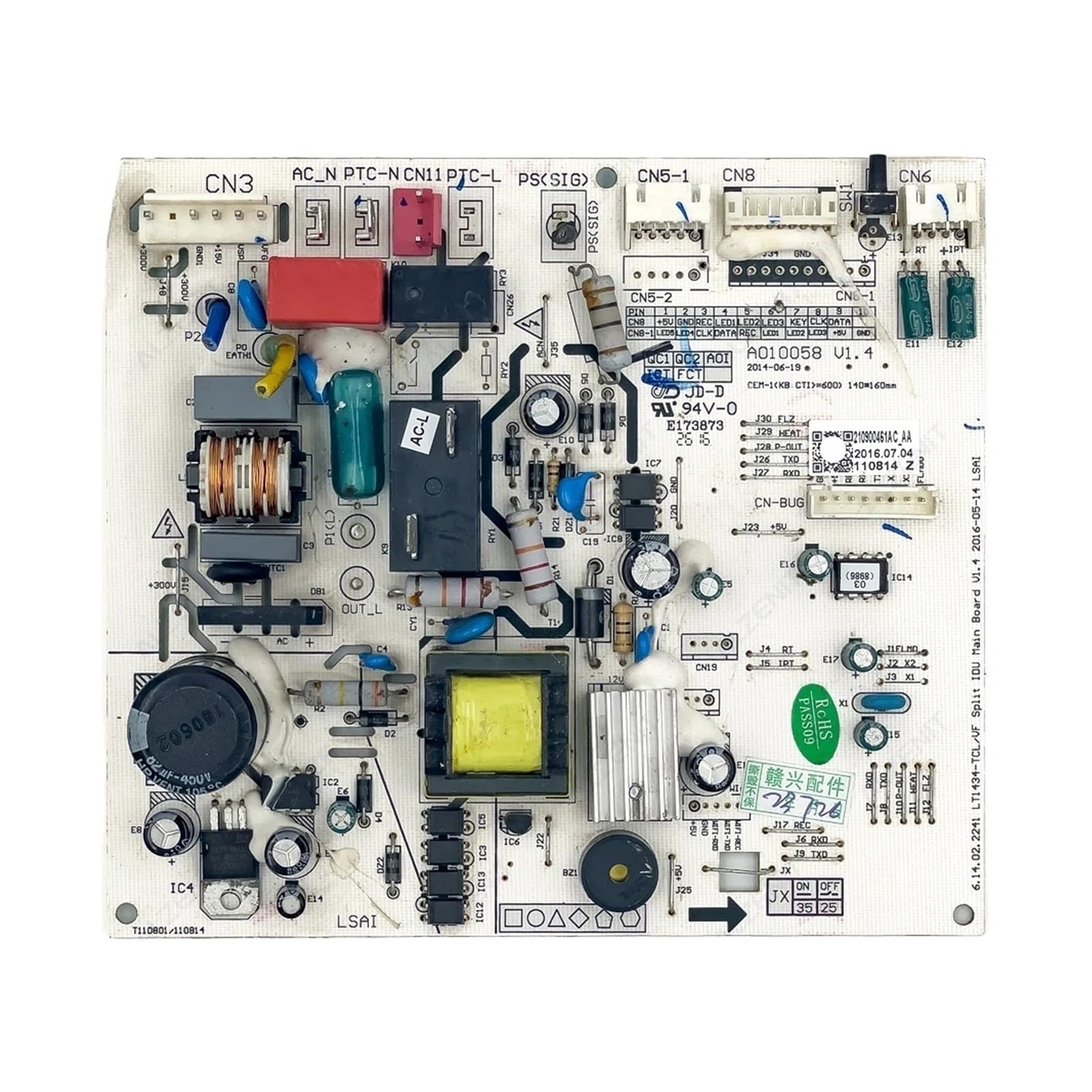 Carte T110801Z LT1434-TCL/VF pour climatiseur inverter TCL