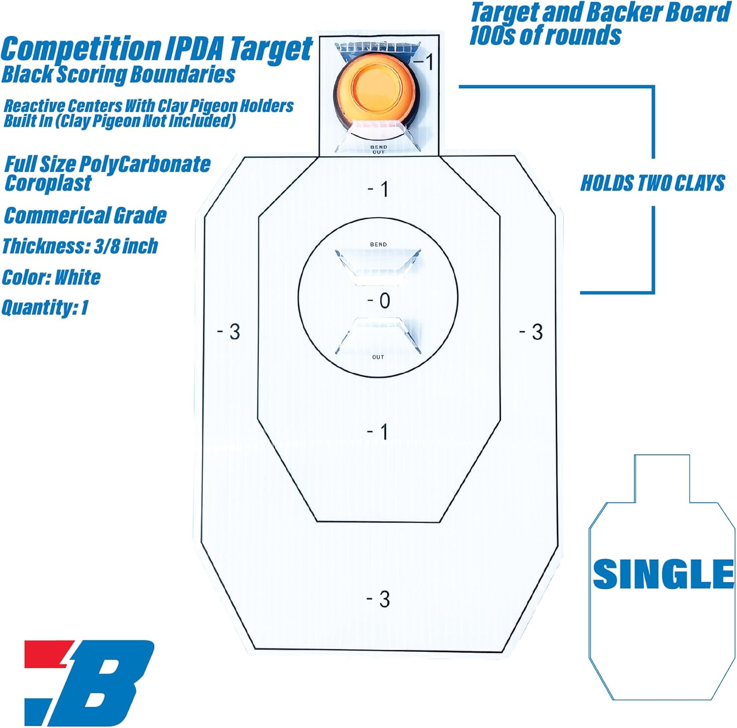 Bash Target Supply AR500 Steel Shooting Target Knock Down Plate Rack