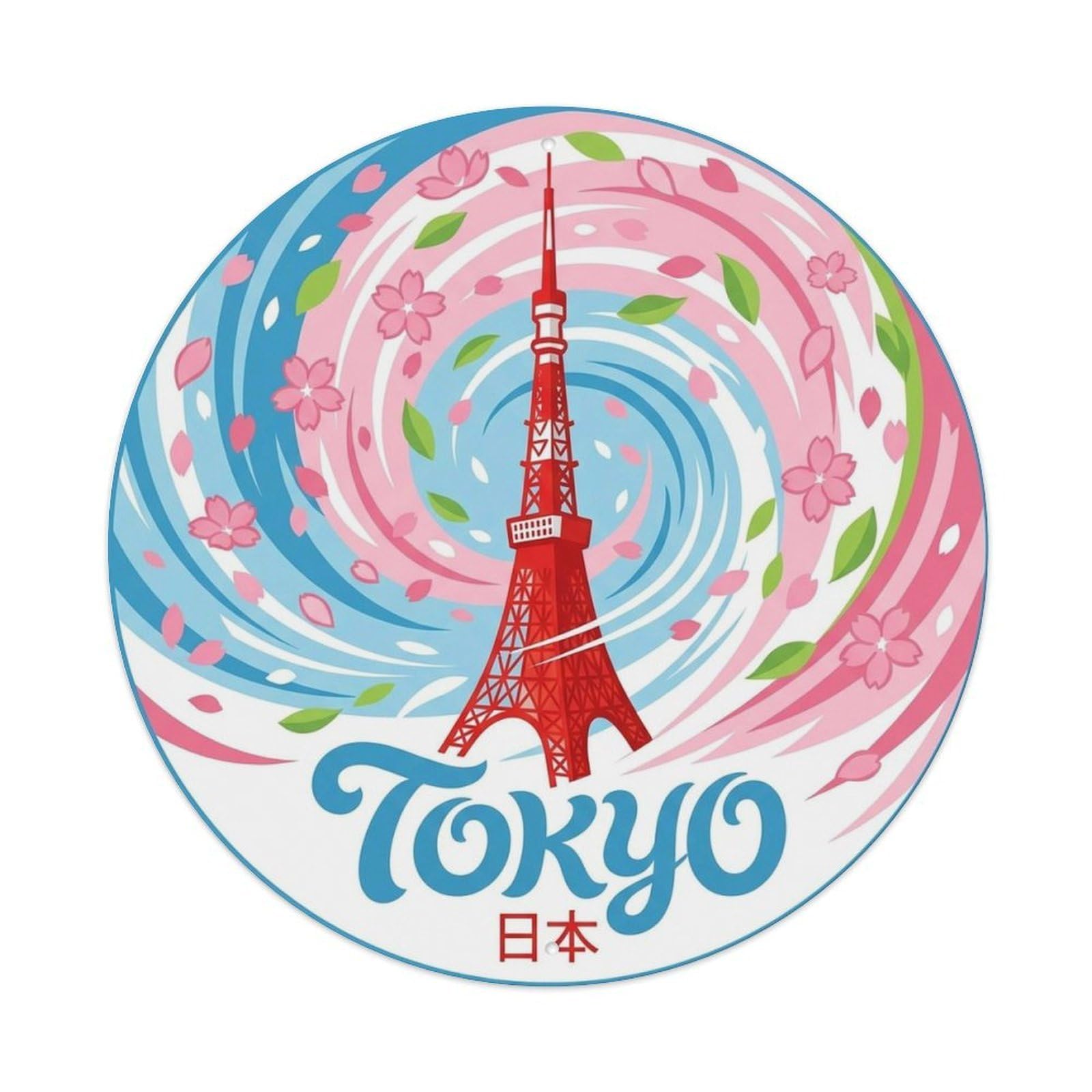 Tokyo Japan Metropolis Travel Timeless Urban Heritage Metal Tin Sign