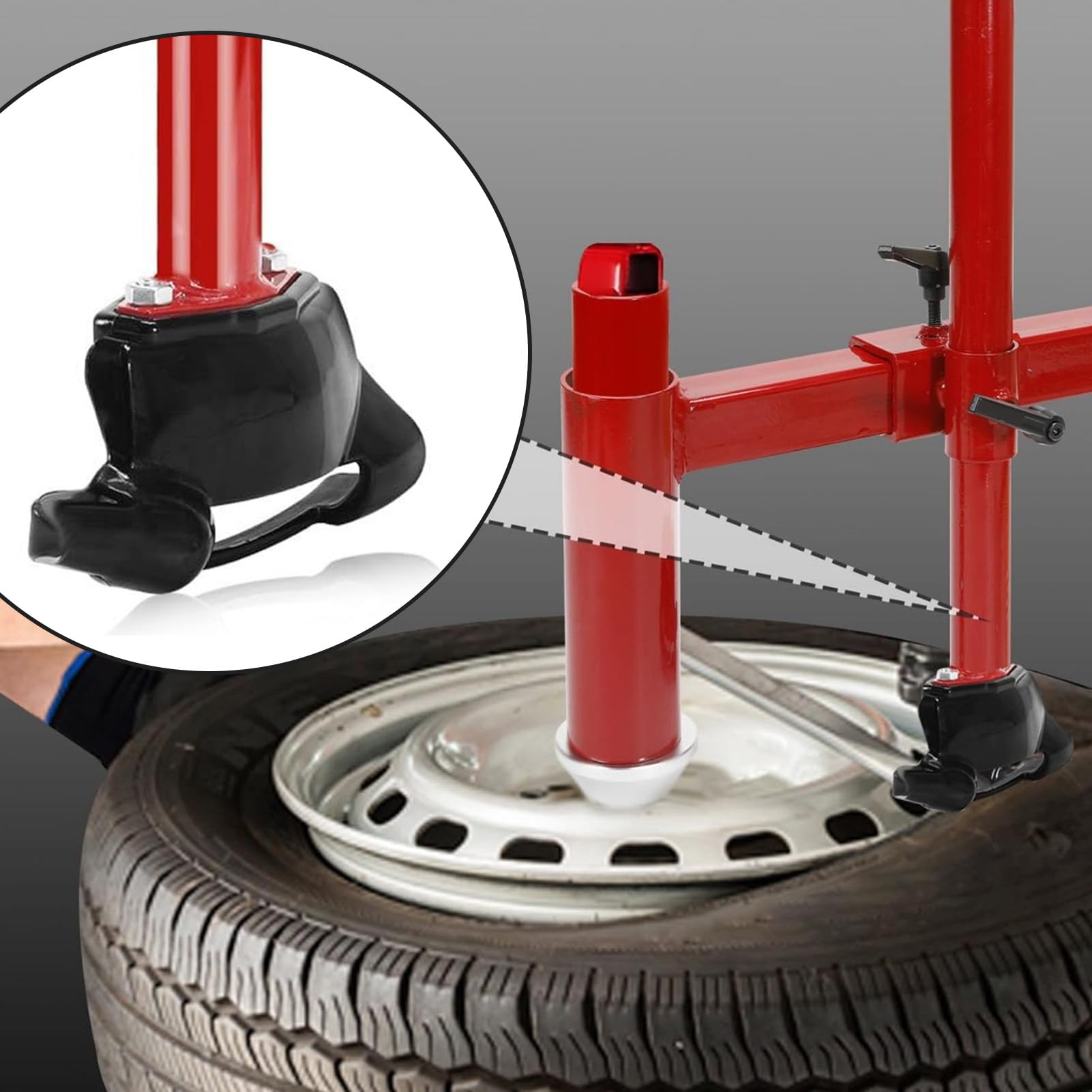 Fydun Manual Tire Changer Duck Head Kit High Efficiency Carbon Steel Kit for 16-21 Inch Car Wheels