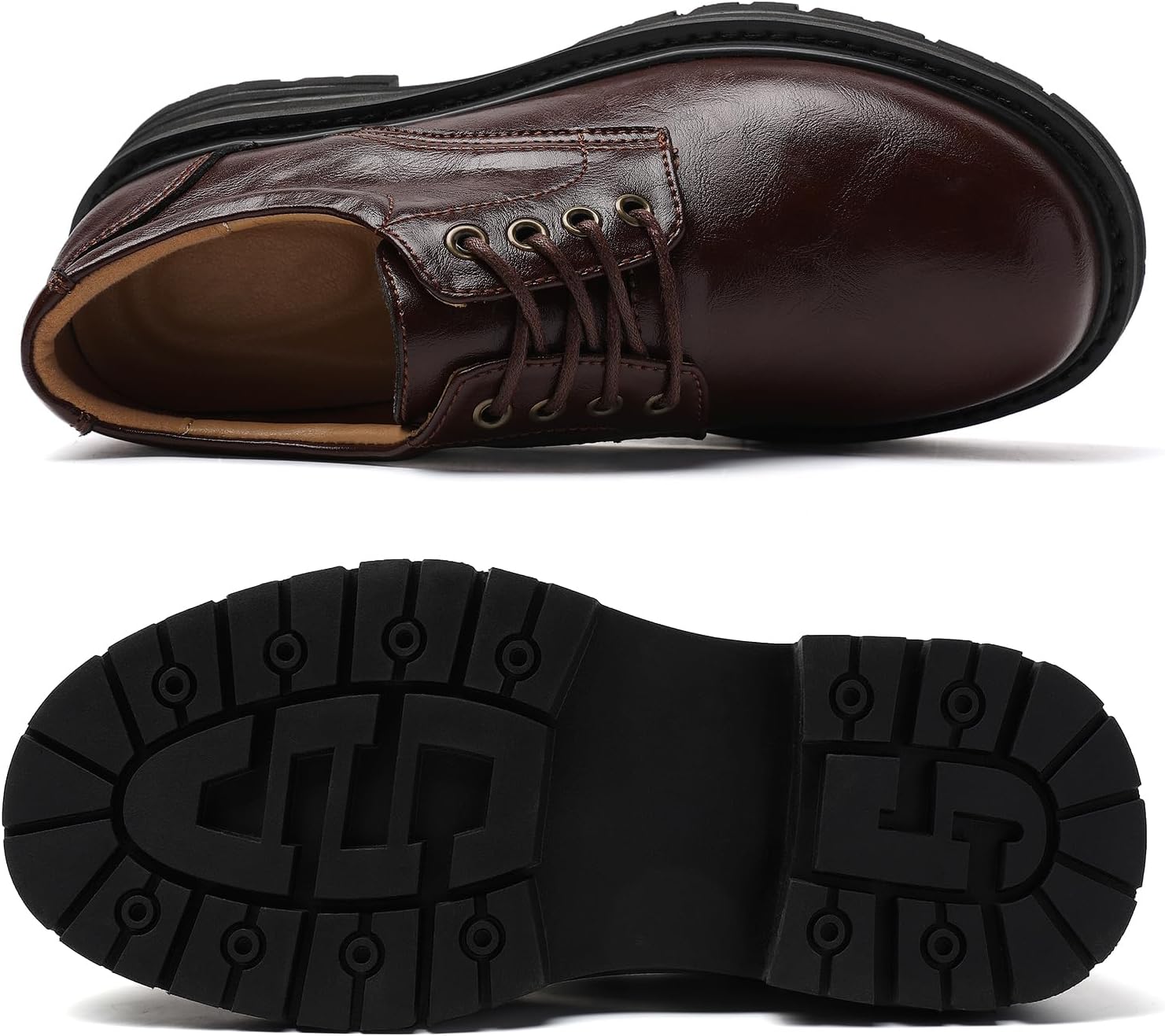 Oxford Shoes for Women Women's Oxford Shoes Platform Oxfords for Women Women's Classic Lace Up Loafers Comfortable Dress Business Casual Work Office Oxfords Shoe for Ladies - Image 4