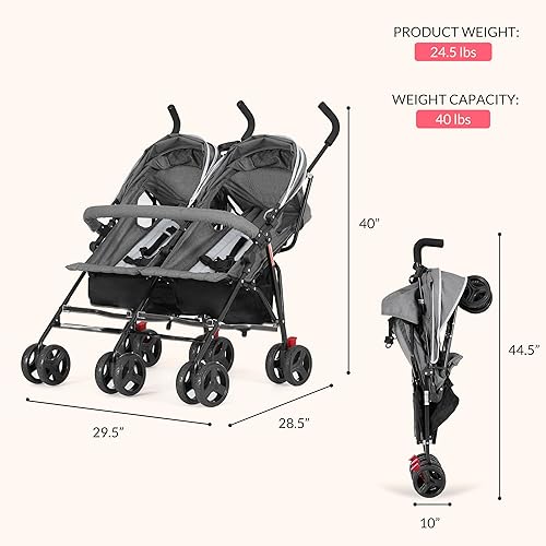 Miniatura 3 de Dream On Me Cochecito de paraguas individual Volgo en gris oscuro y claro Negro, Azul / Patchwork, Gris, Gris Claro, Mint, Rosa/Rebel Fun.,