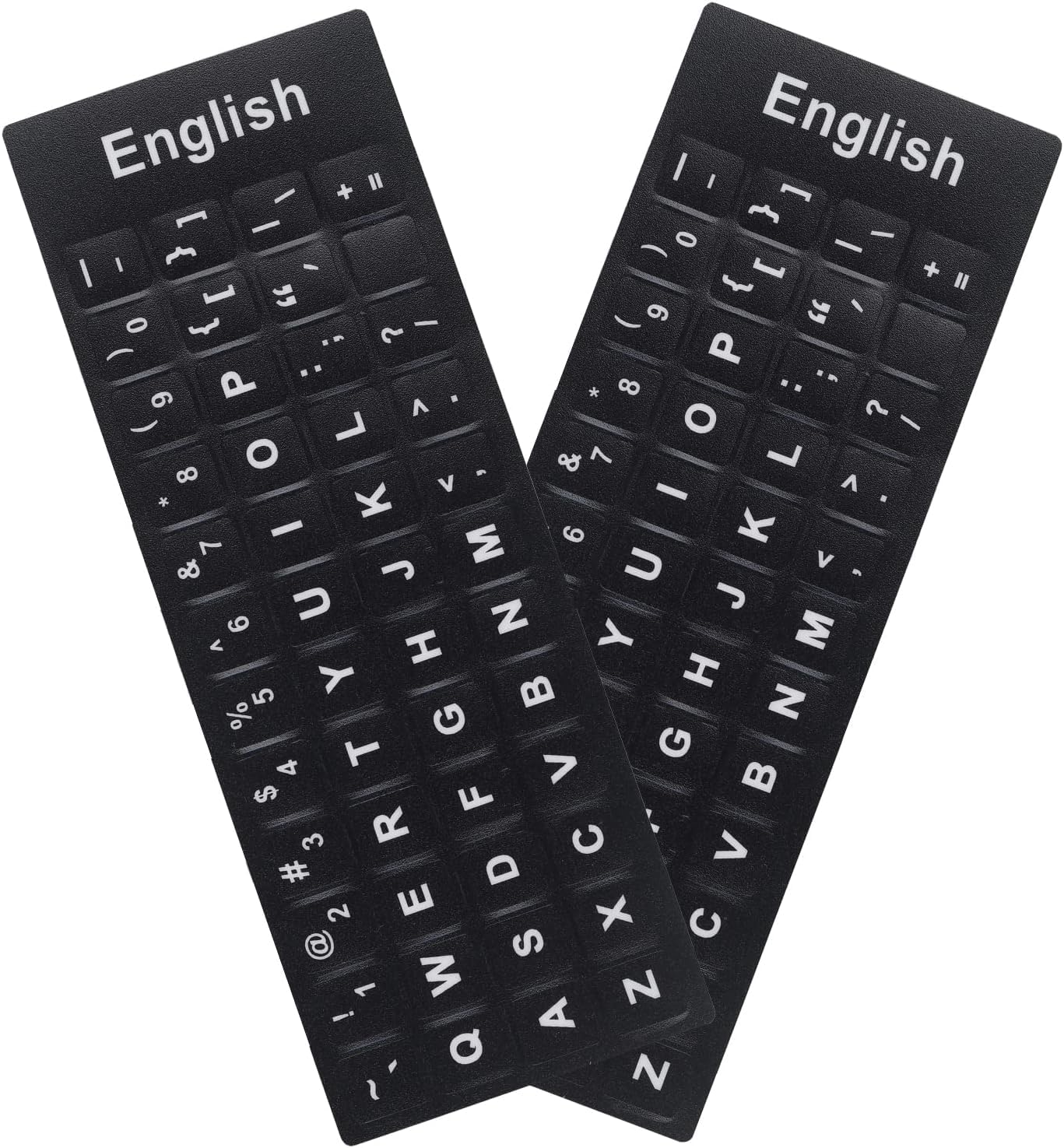 JESRA®2 Pack English Keyboard Stickers, Black Background with White Lettering for Computer Laptop Notebook Desktop, Replacement Computer Keyboard Stickers (English) (B0D53QYRKY) Amazon Price History, Amazon Price Tracker