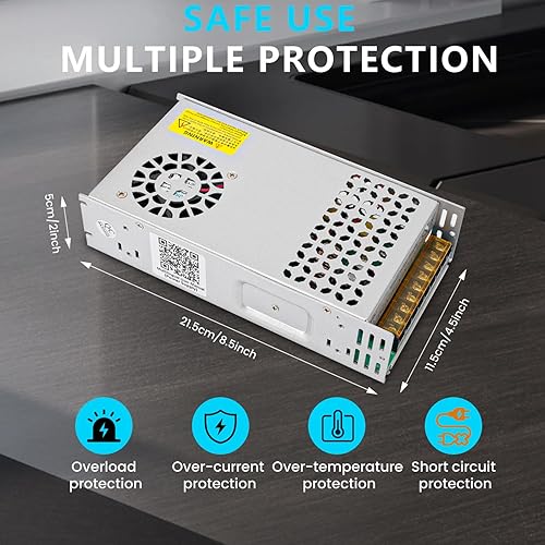 Miniatura 7 de Nueva versión DC 24V 25A 600W Adaptador de fuente de alimentación 110V AC a 24V DC Convertidor Fuente de alimentación 24V 600W Transformador de