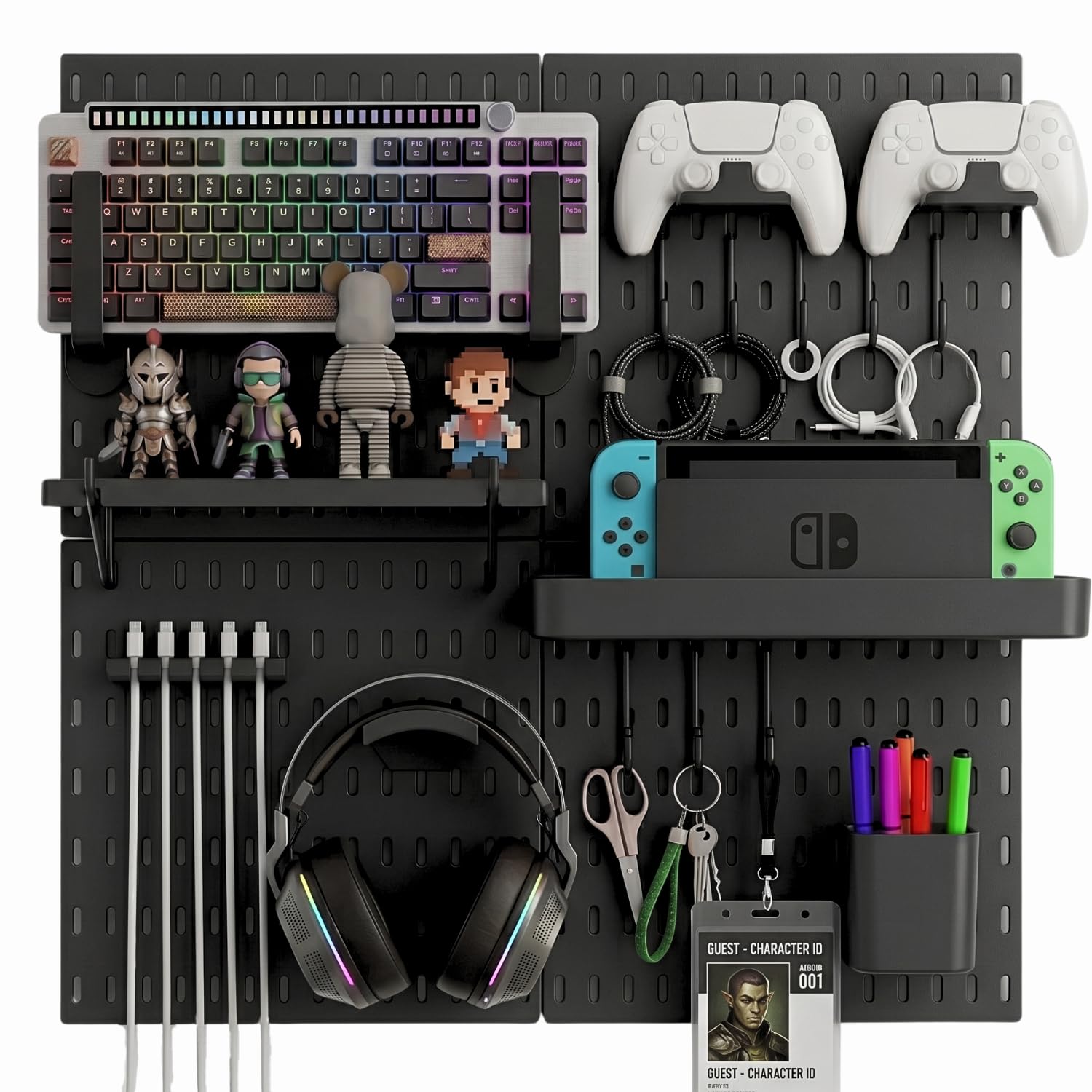 Amazon.com: Keepo Peg Board Wall Organizer for Gaming Setup Amazon.com: Keepo Peg Board Wall Organizer for Gaming Setup