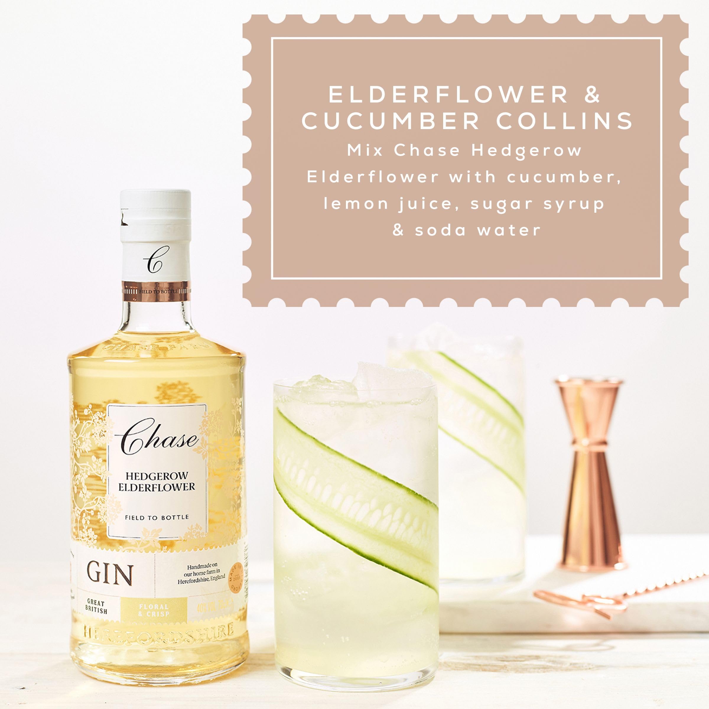 Chase Hedgerow Elderflower Gin 40% 70cl - International Ltd - View #2