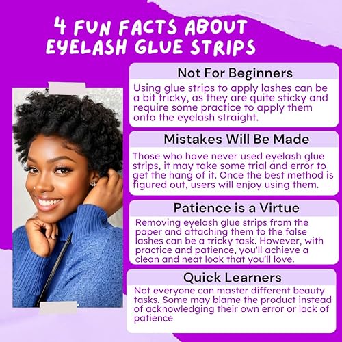 Miniatura 2 de MRS GWEN HAIR & ACCESSORIES Tiras de pegamento para pestañas, 40 unidades, color negro, impermeables, para tiras de pestañas, autoadhesivas,