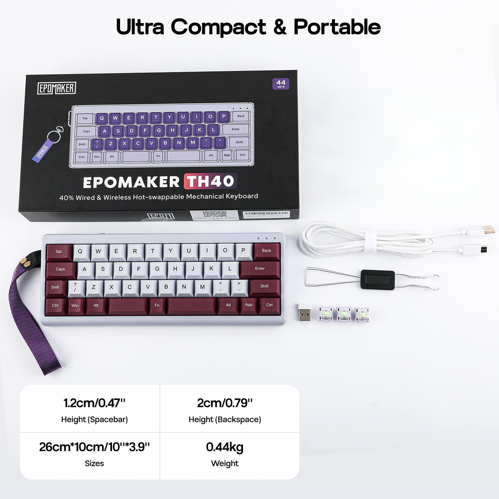 EPOMAKER TH40 ブラック44キーガスケットマウント Amazon | EPOMAKER TH40 コンパクトな40% QMK/VIA ワイヤレス