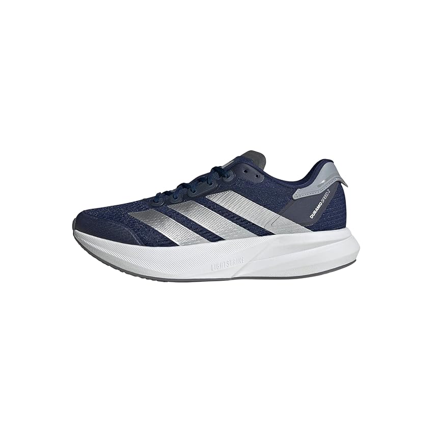 adidas Duramo Speed 2 Running Shoes, Scarpe da Corsa Uomo, Dark Blue/Silver Metallic/Halo Silver, 42 EU