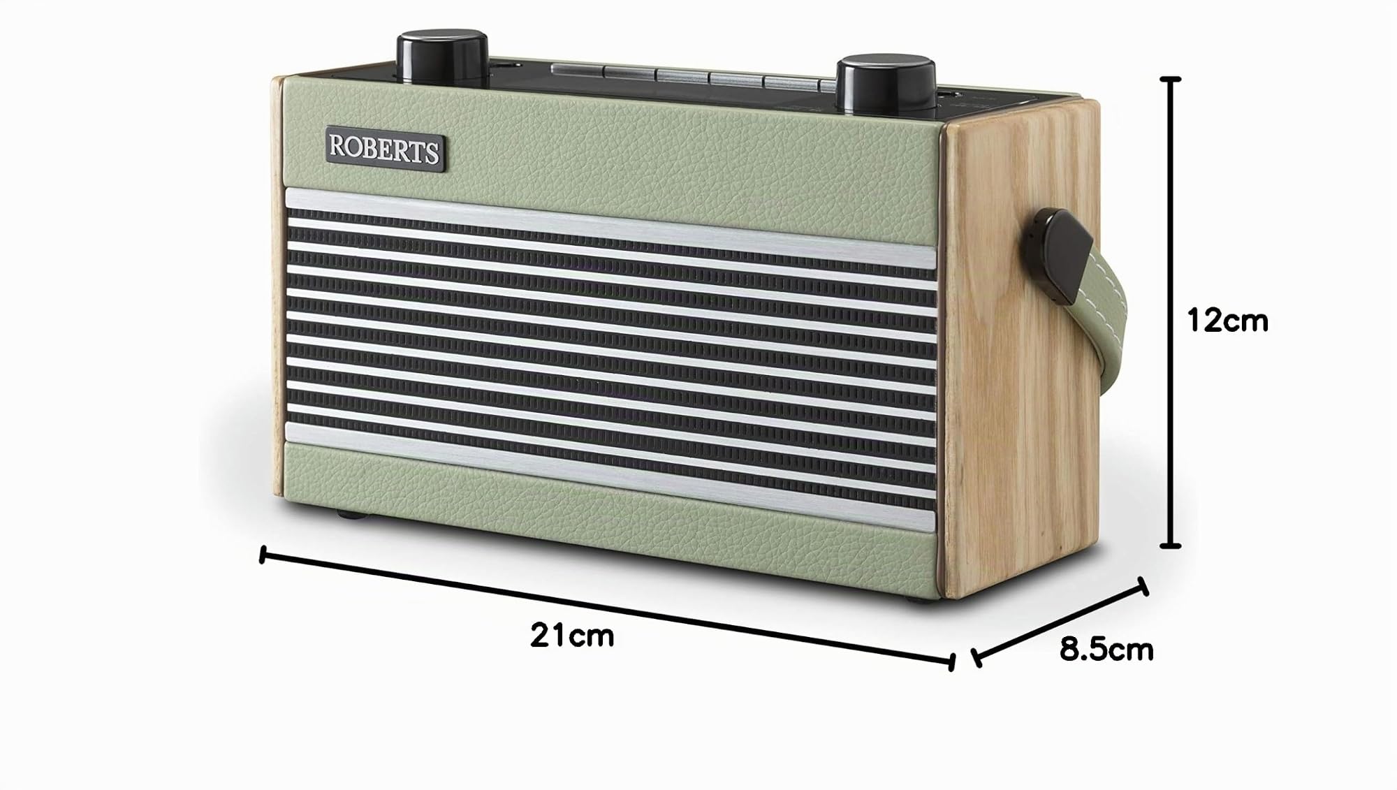 Roberts Rambler BT Retro/Digitales Bluetooth-Radio mit DAB/DAB+/FM-RDS-Wellenbändern, Grün
