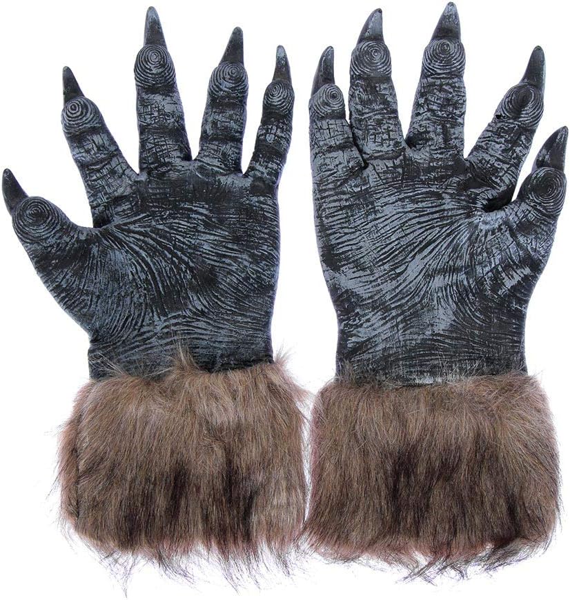 Wolf Claws Gloves Hairy Creepy Wolf Hands Halloween Werewolf Costume Accessory