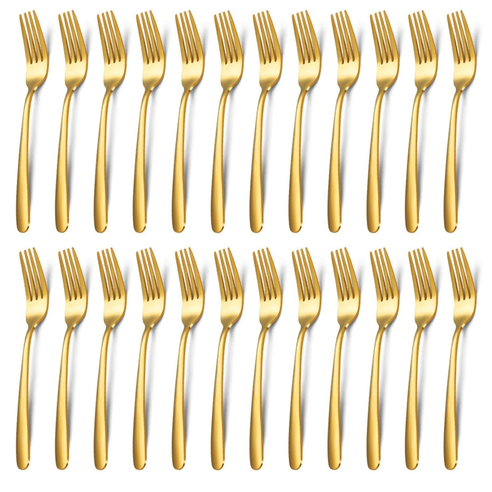 Unokit 24-Piece Stainless Steel Dinner Forks Silverware - 7.1 Inch Silver Dinner Forks Set of 24, Flatware Set for Home, Kitchen or Restaurant, Mirror Polished, Dishwasher Safe — Amazon image 8