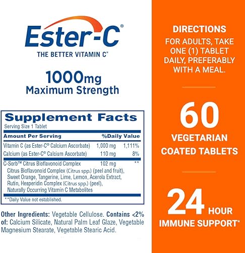 Miniatura 2 de Ester-C Vitamina C 1000 mg 60 comprimidos recubiertos