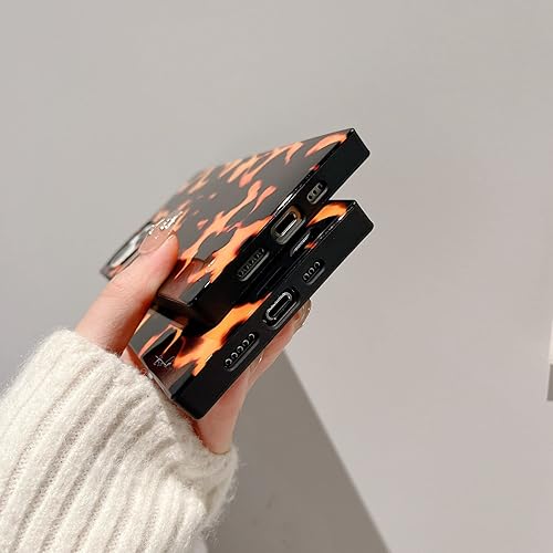 Miniatura 8 de Funda cuadrada con estampado de tortuga, compatible con iPhone 11, diseño delgado, suave, a prueba de golpes, brillante, retro, funda protectora