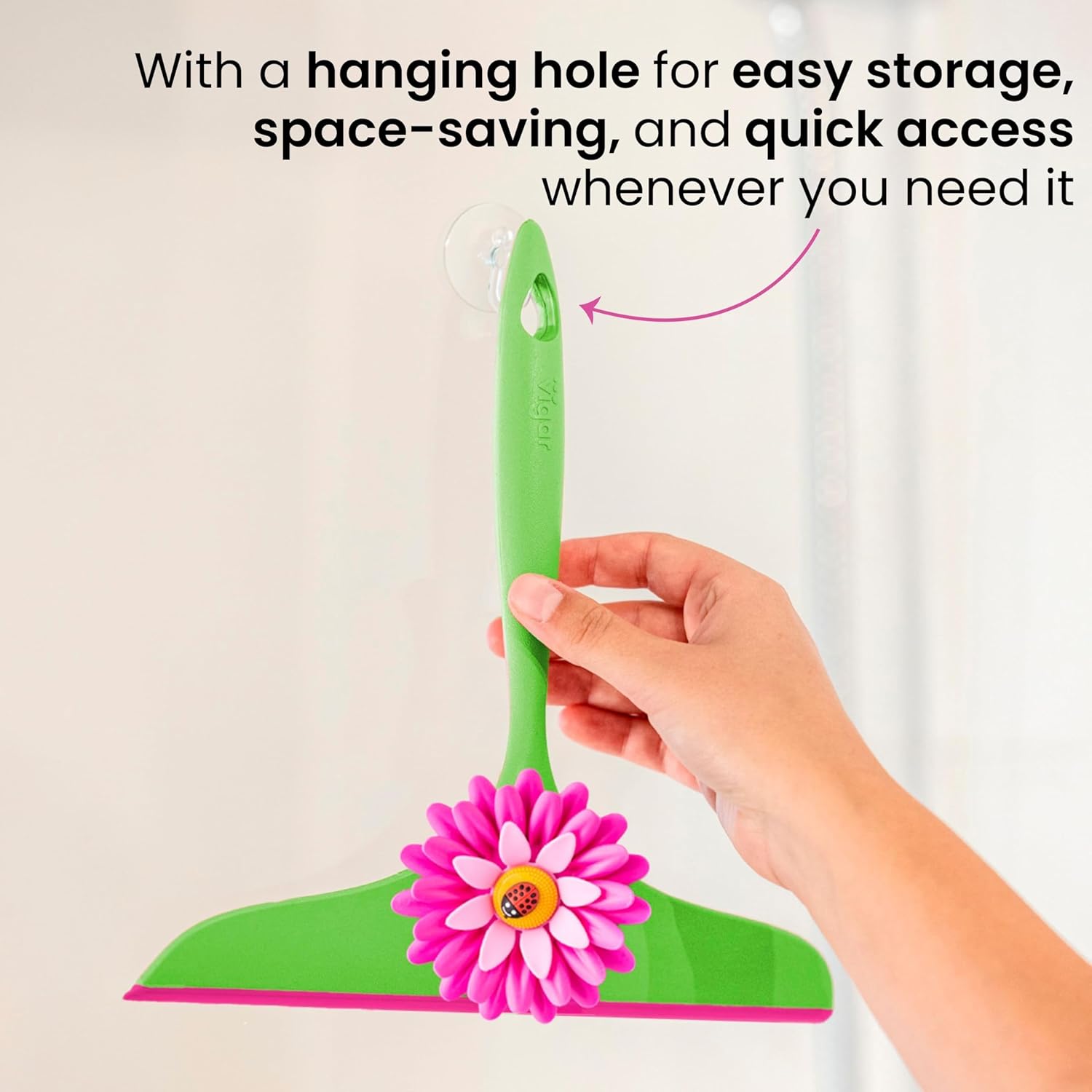 Flower Power All-pose Squeee, 9-Inches Squeee for Shower