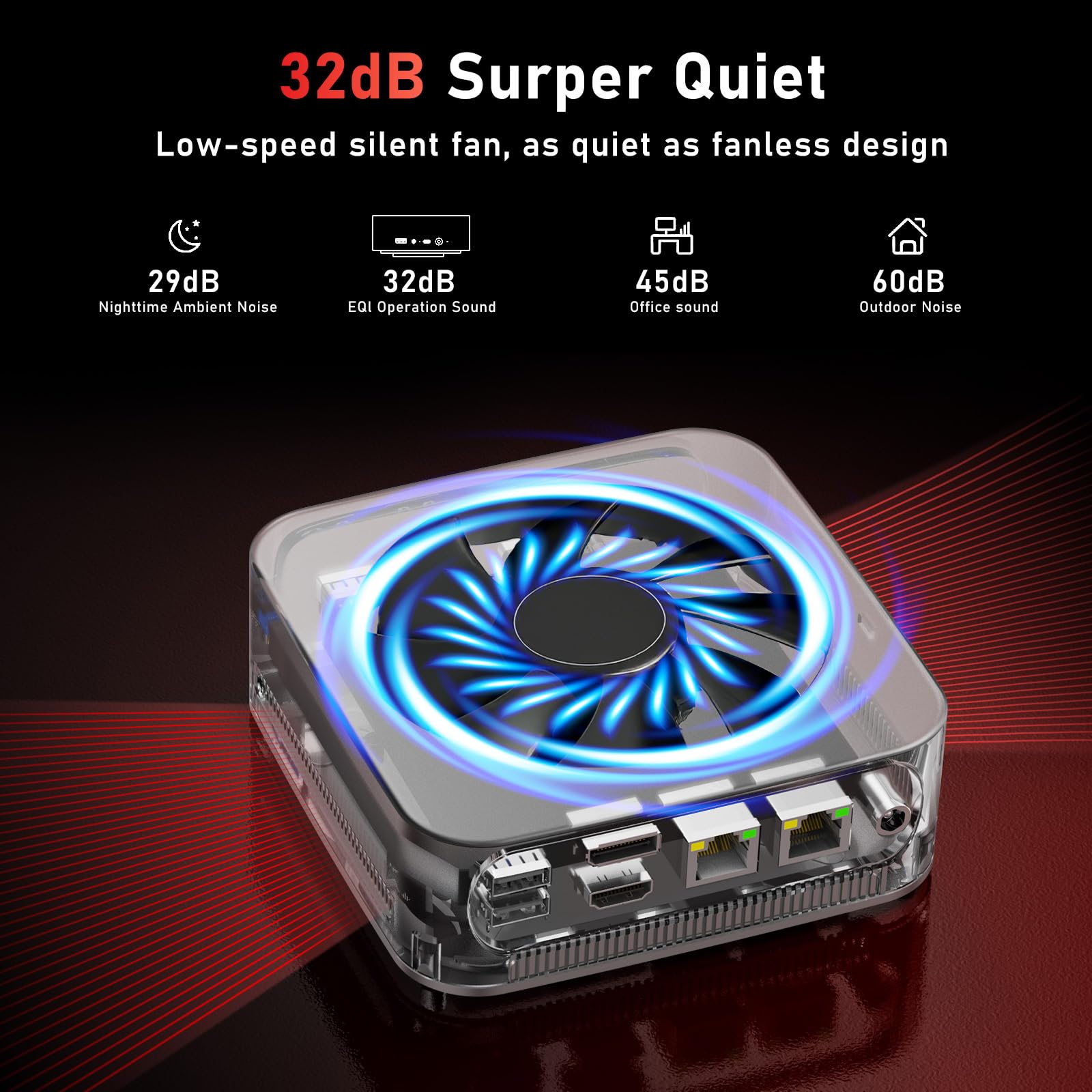 NAIKLULU Mini PC N95 (da 1,0 a 3,4 GHz) Win 11 Pro 16 GB RAM 512 GB SSD, Mini PC Micro Desktop Computer, Supporta schermi 4K, Tipo-C/USB 3.2/RJ45(Gigabit Ethernet)