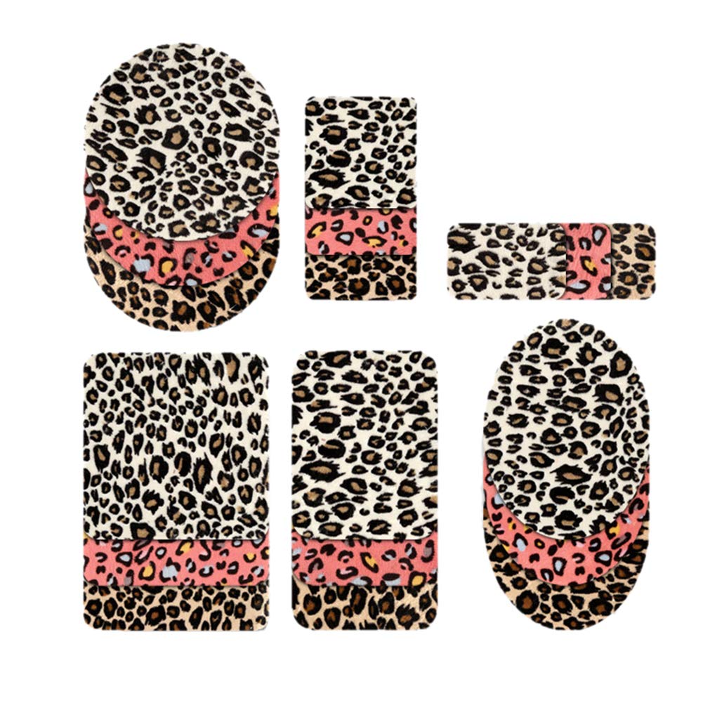 Hwafan 18PCS Iron On Leopard Print Knee Patches Fabric DIY Clothing Jeans Jackets Bags Repair Kit