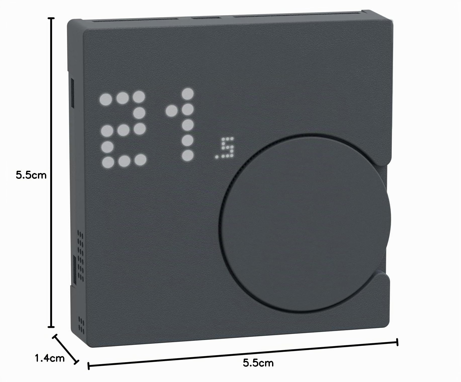 Schneider Electric Merten Raumtemperaturregler-Modul, MEG5779-0414 | Smart Home Connected, System M, Zigbee, Alexa, Google Home, anthrazit