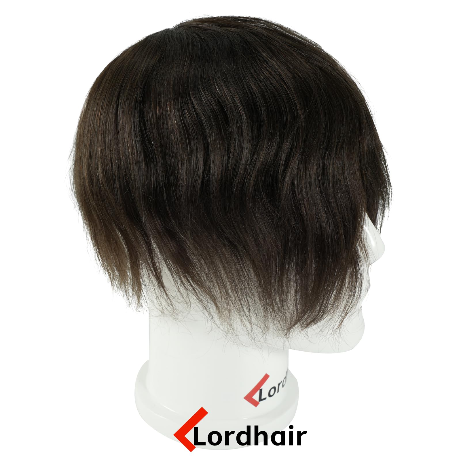 Lordhair Protesi Capelli Uomo, Pelle Super Sottile da 0,08 mm Parrucca da Uomo per Sistema Capillare da 8x10 Pollici Dimensione Della Base